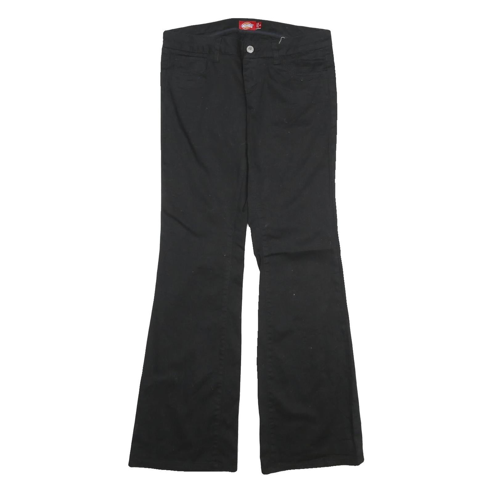 DICKIES Womens Black Cotton Regular Flared Trousers W30 L32 Workwear Pants Refurbished - N/A refurbished available on Cerqular