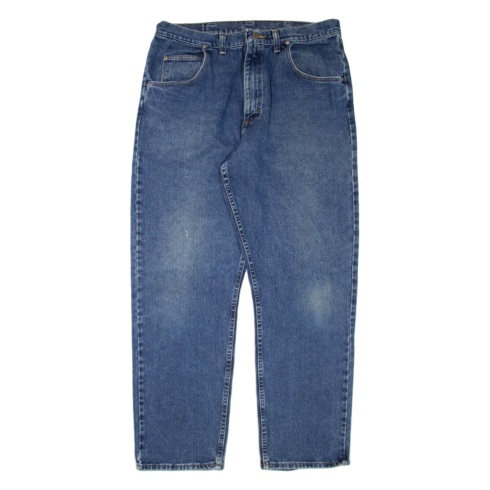 WRANGLER Womens Jeans Blue Regular Straight W36 L31 Refurbished - N/A refurbished available on Cerqular