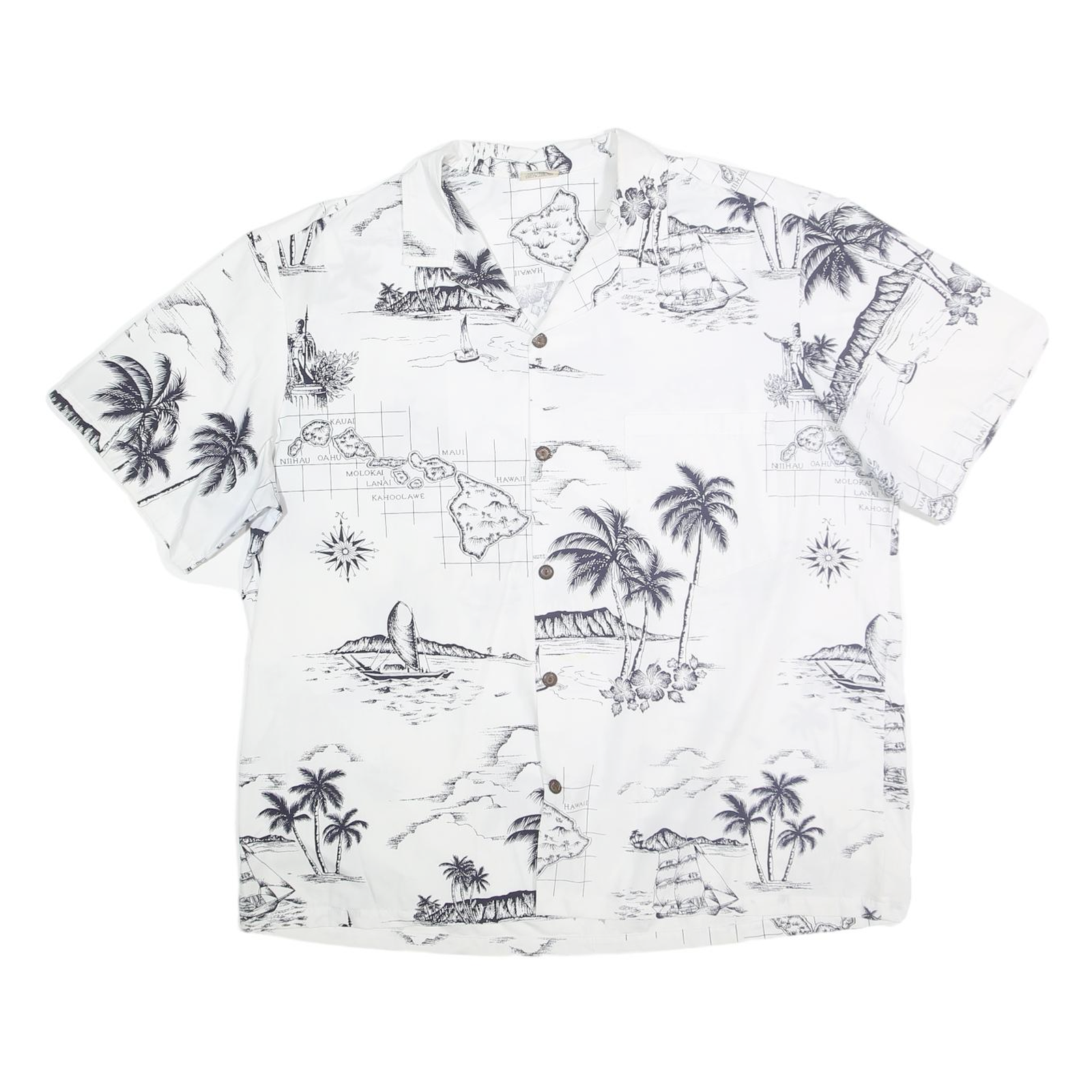Buy ROYAL CREATIONS Mens White & Black Hawaiian Shirt 2XL Tropical Print Casual Refurbished - $15.59 ROYAL CREATIONS Mens White & Black Hawaiian Shirt 2XL Tropical Print Casual Refurbished - N/A refurbished available on Cerqular