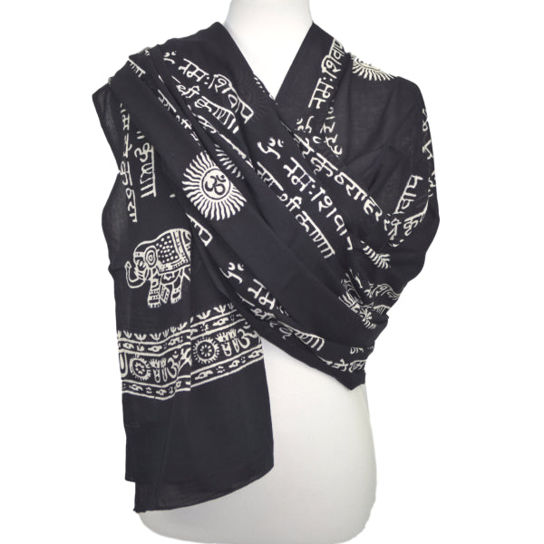 OMSutra Karma Mantra Yoga Prayer Shawl | Color: Black Refurbished - N/A refurbished available on Cerqular
