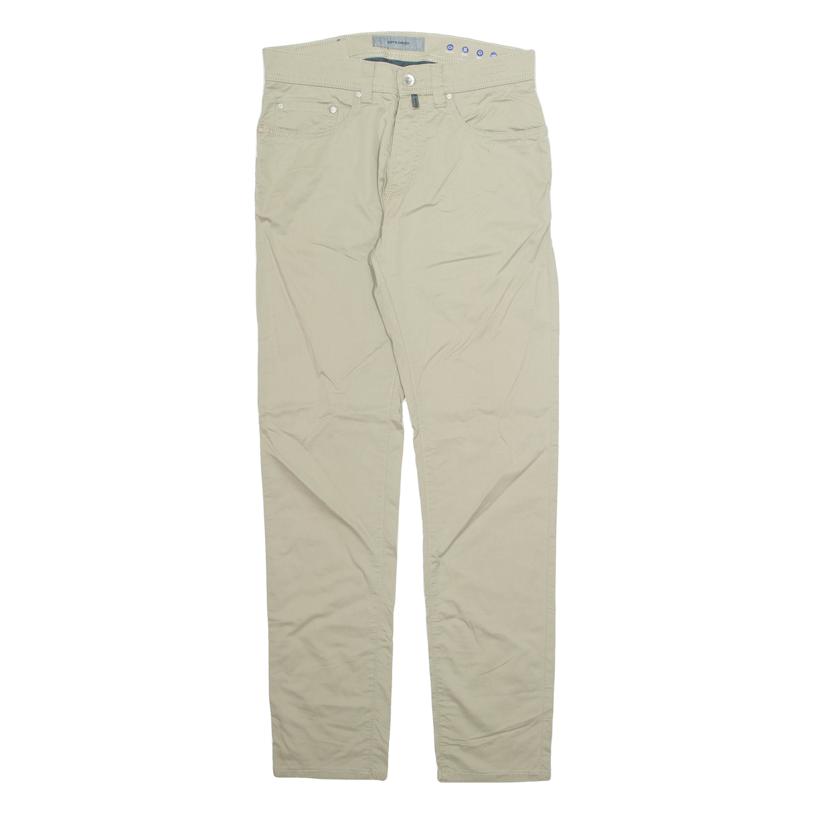 PIERRE CARDIN Mens Trousers Beige Regular Tapered W30 L32 Refurbished - N/A refurbished available on Cerqular