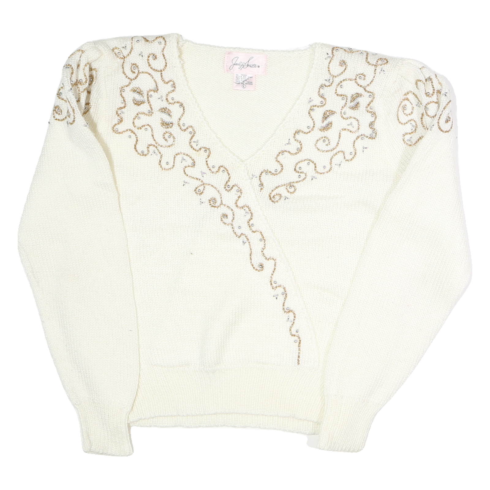 Buy JOCELYN SMITH Womens Cream Wool Patterned V-Neck Basic Knit L Elegant Pullover Refurbished - $25.99 JOCELYN SMITH Womens Cream Wool Patterned V-Neck Basic Knit L Elegant Pullover Refurbished - N/A refurbished available on Cerqular