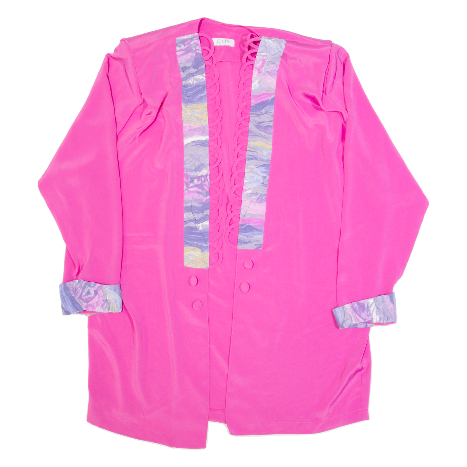 ENIS Womens Kimono Blouse Pink Long Sleeve 90s XL Refurbished - N/A refurbished available on Cerqular