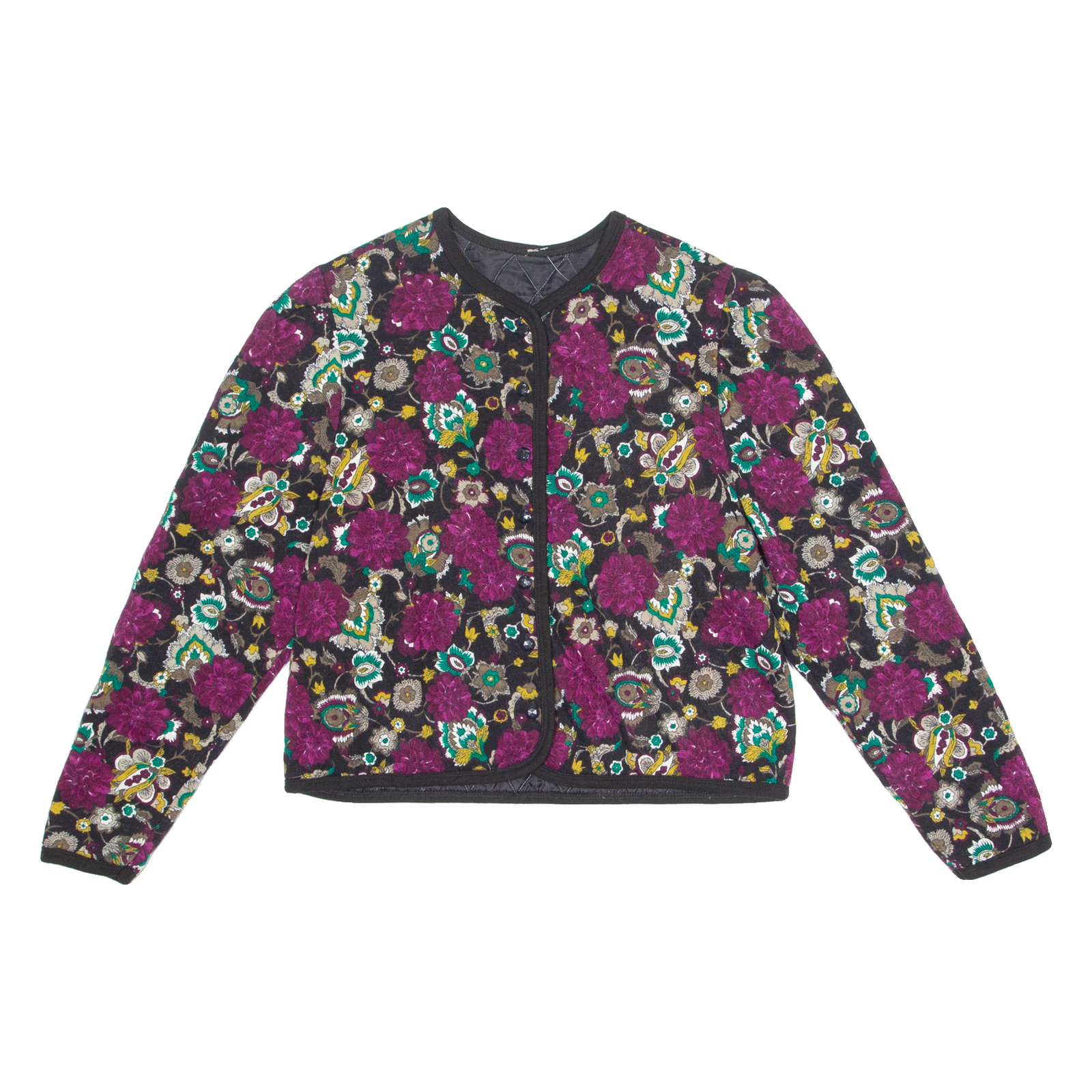 Womens Printed Blouse Purple Long Sleeve Floral M Refurbished - N/A refurbished available on Cerqular