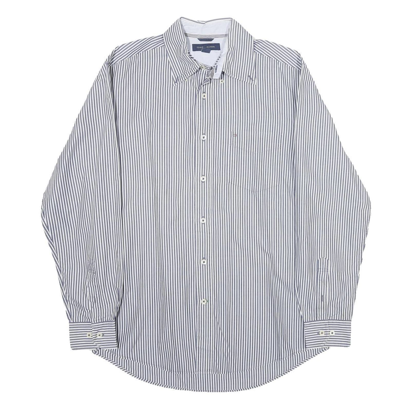 Buy TOMMY HILFIGER Mens Blue & White Striped Shirt M Classic Cotton Button Down Refurbished - $29.89 TOMMY HILFIGER Mens Blue & White Striped Shirt M Classic Cotton Button Down Refurbished - N/A refurbished available on Cerqular
