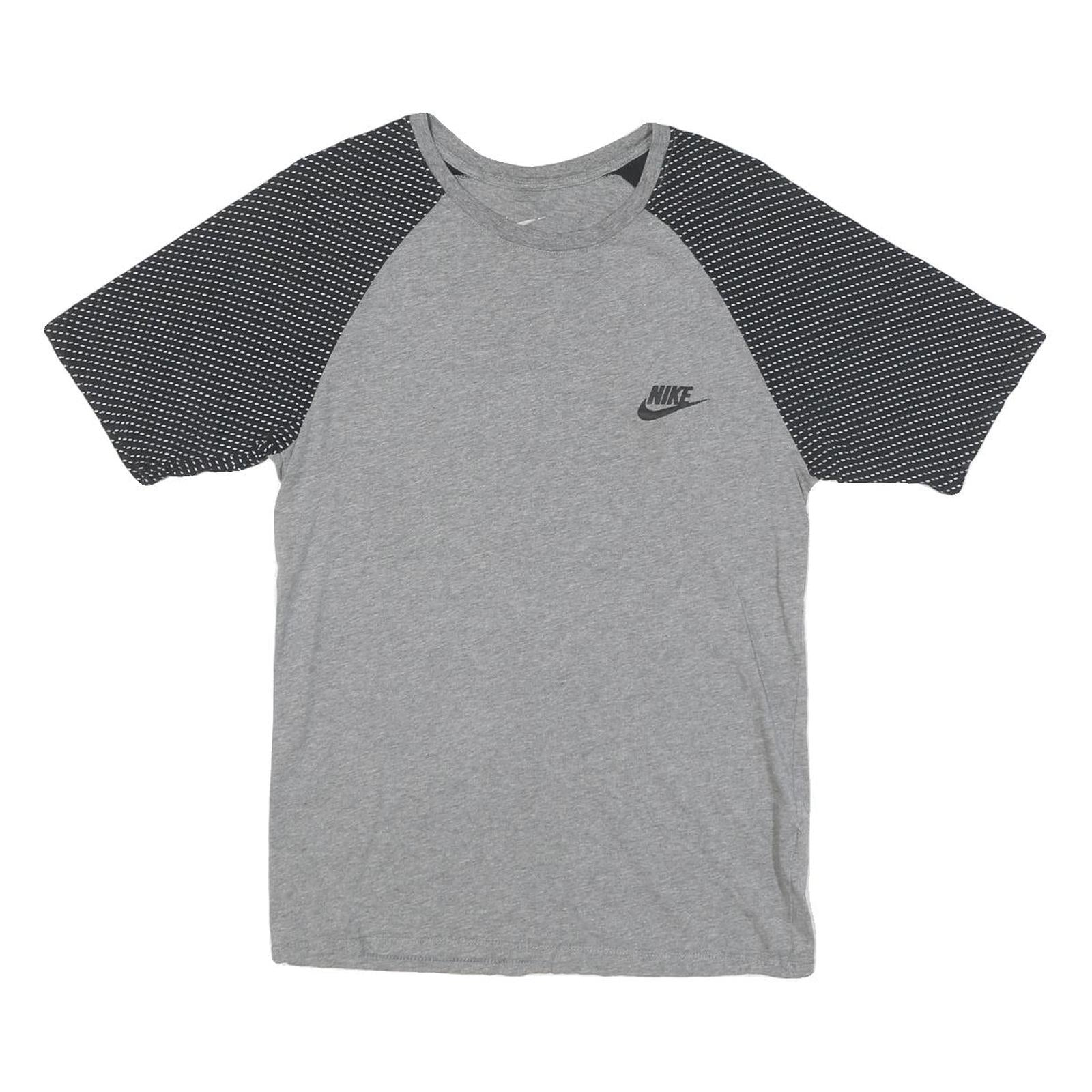 NIKE Mens Grey & Black Graphic T-Shirt S Short Sleeve Crew Neck Cotton Blend Refurbished - N/A refurbished available on Cerqular
