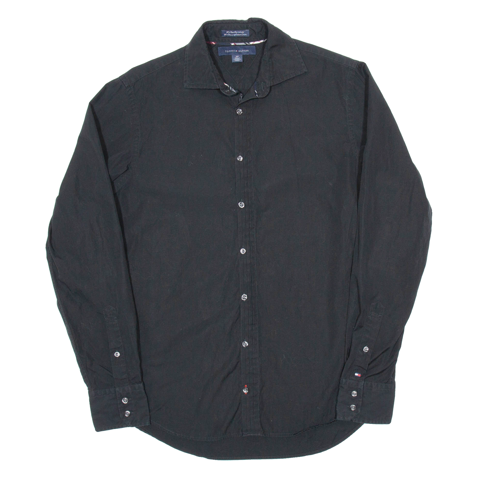TOMMY HILFIGER Mens Plain Shirt Black Long Sleeve S Refurbished - N/A refurbished available on Cerqular