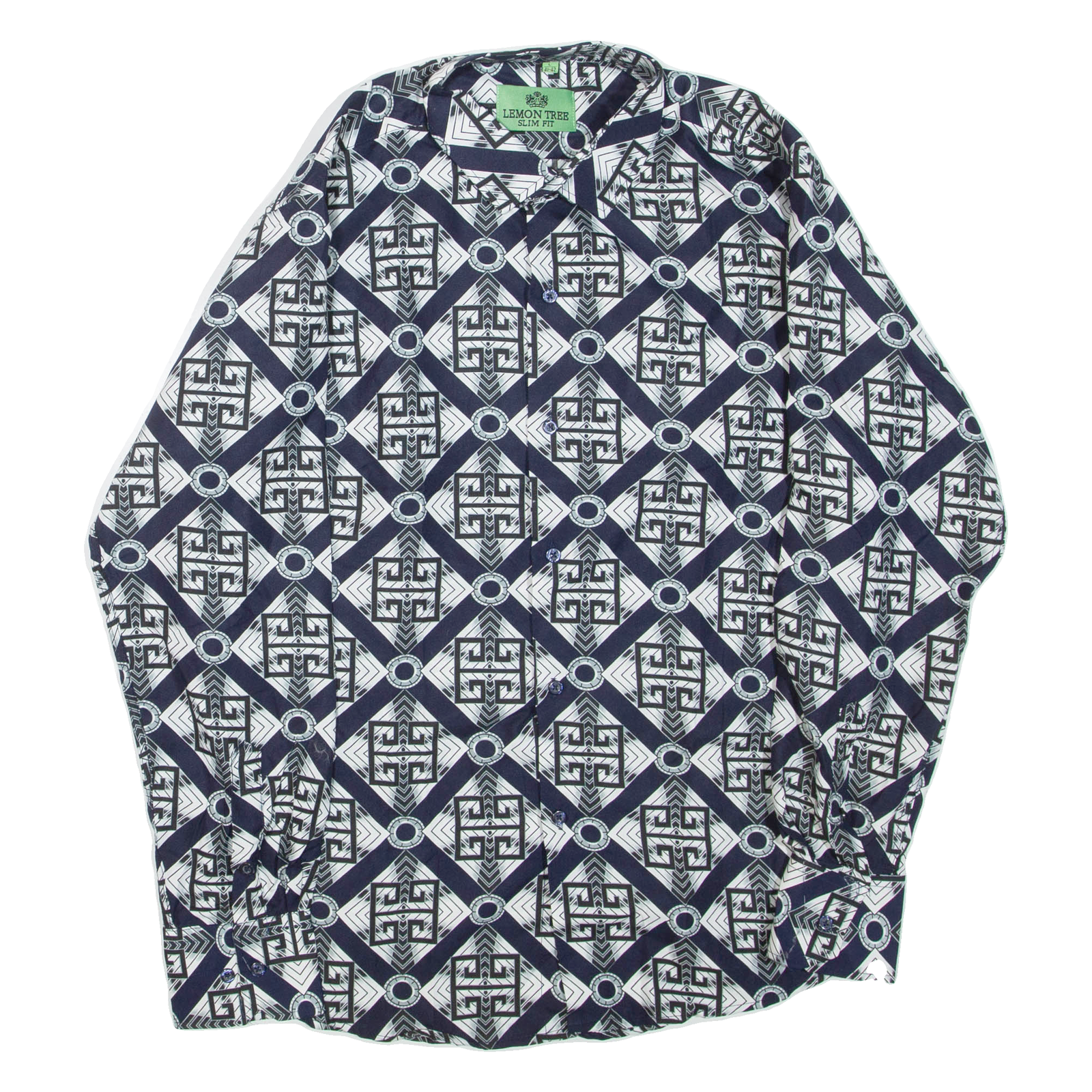 Buy LEMON TREE Slim Fit Mens Shirt Blue Geometric Long Sleeve L Refurbished - $18.19 LEMON TREE Slim Fit Mens Shirt Blue Geometric Long Sleeve L Refurbished - N/A refurbished available on Cerqular
