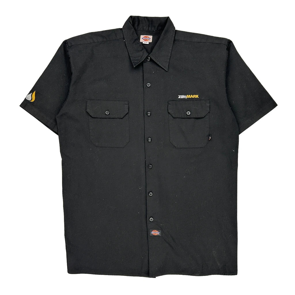 Zimmark Dickies Short Sleeve Shirt - Large Black Cotton Refurbished - Thrifted (note: this is a term often used to describe second- refurbished available on Cerqular