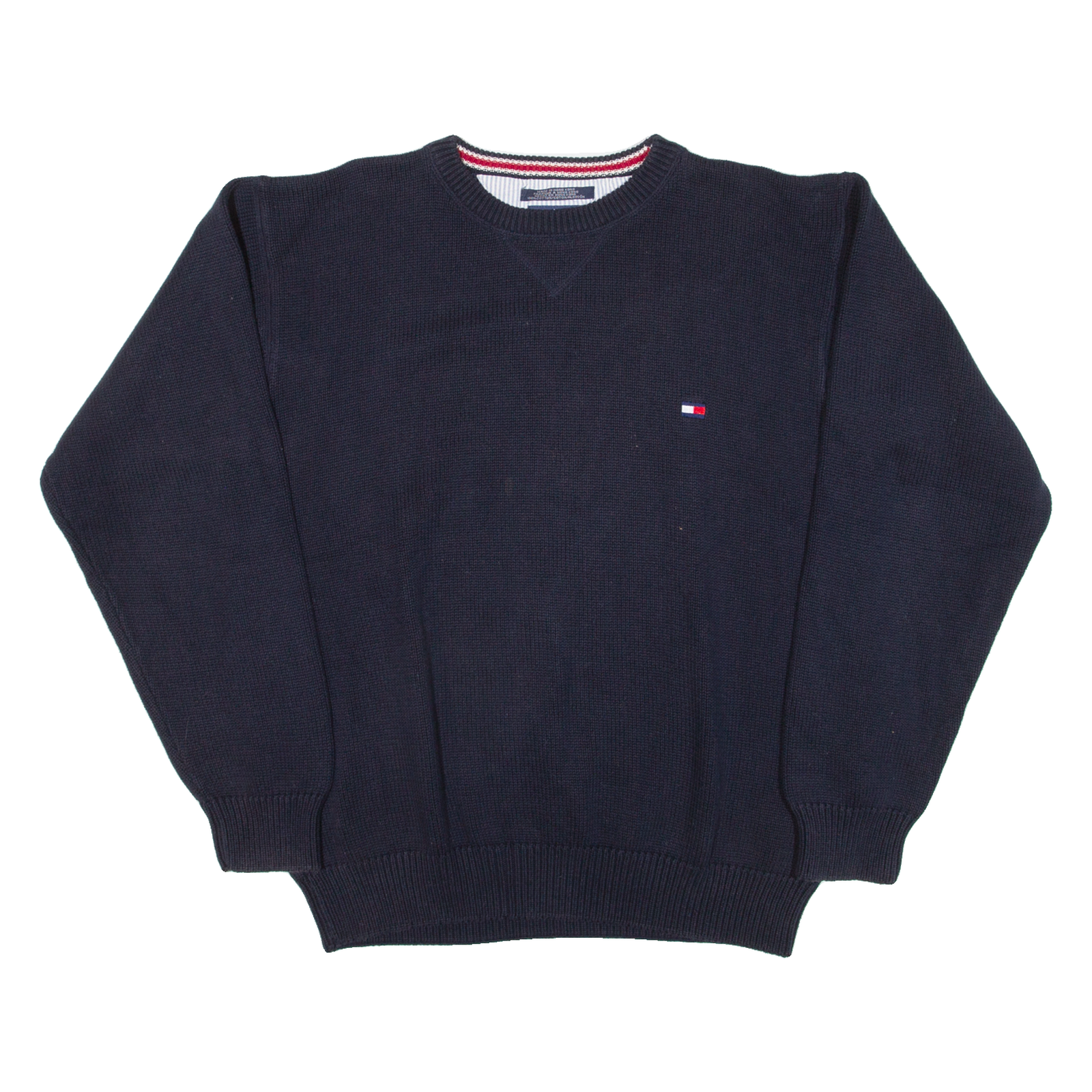TOMMY HILFIGER Mens Jumper Blue Tight Knit L Refurbished - N/A refurbished available on Cerqular
