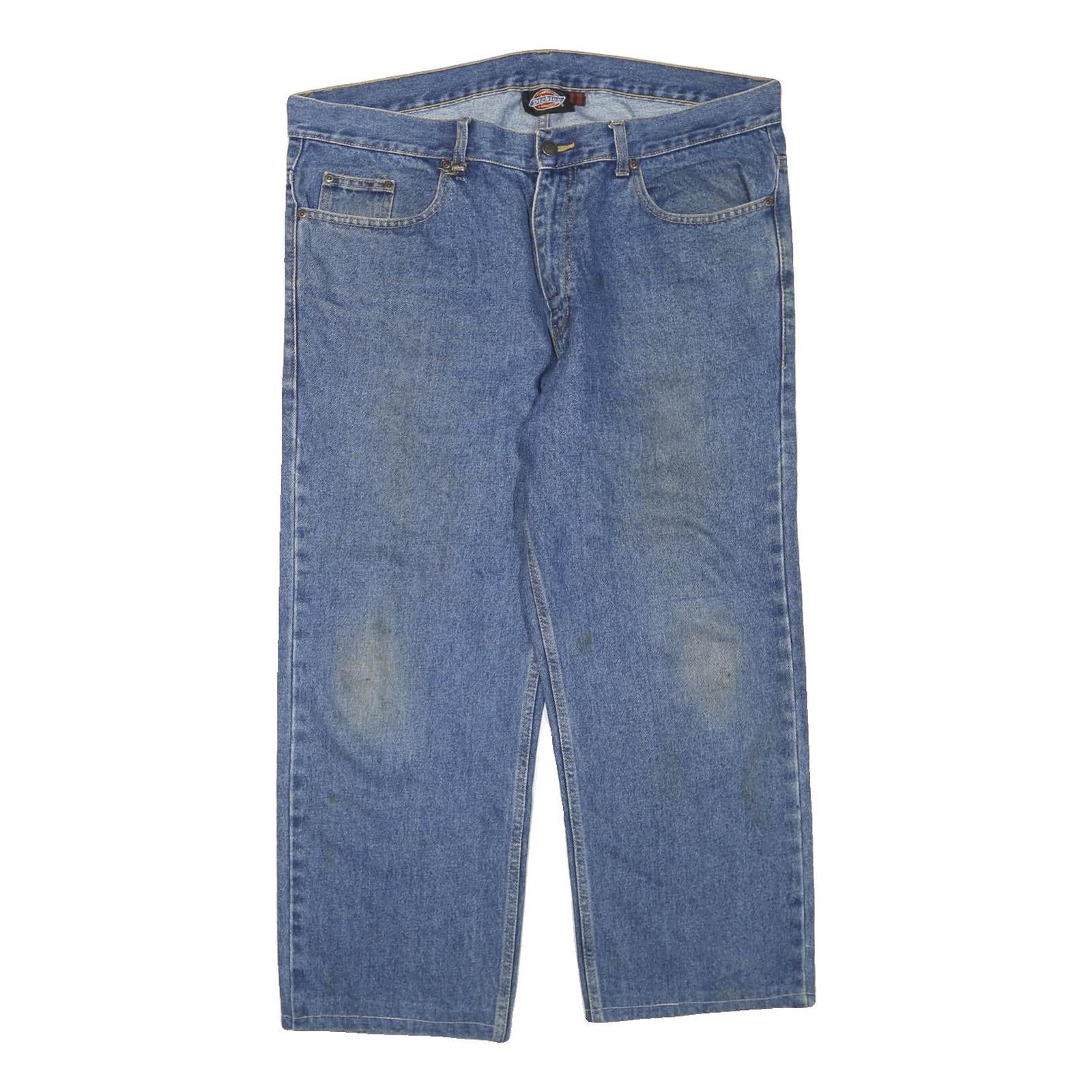 DICKIES Mens Regular Blue Denim Plain Jeans W38 L26 Zip Closure Classic Fit Refurbished - N/A refurbished available on Cerqular