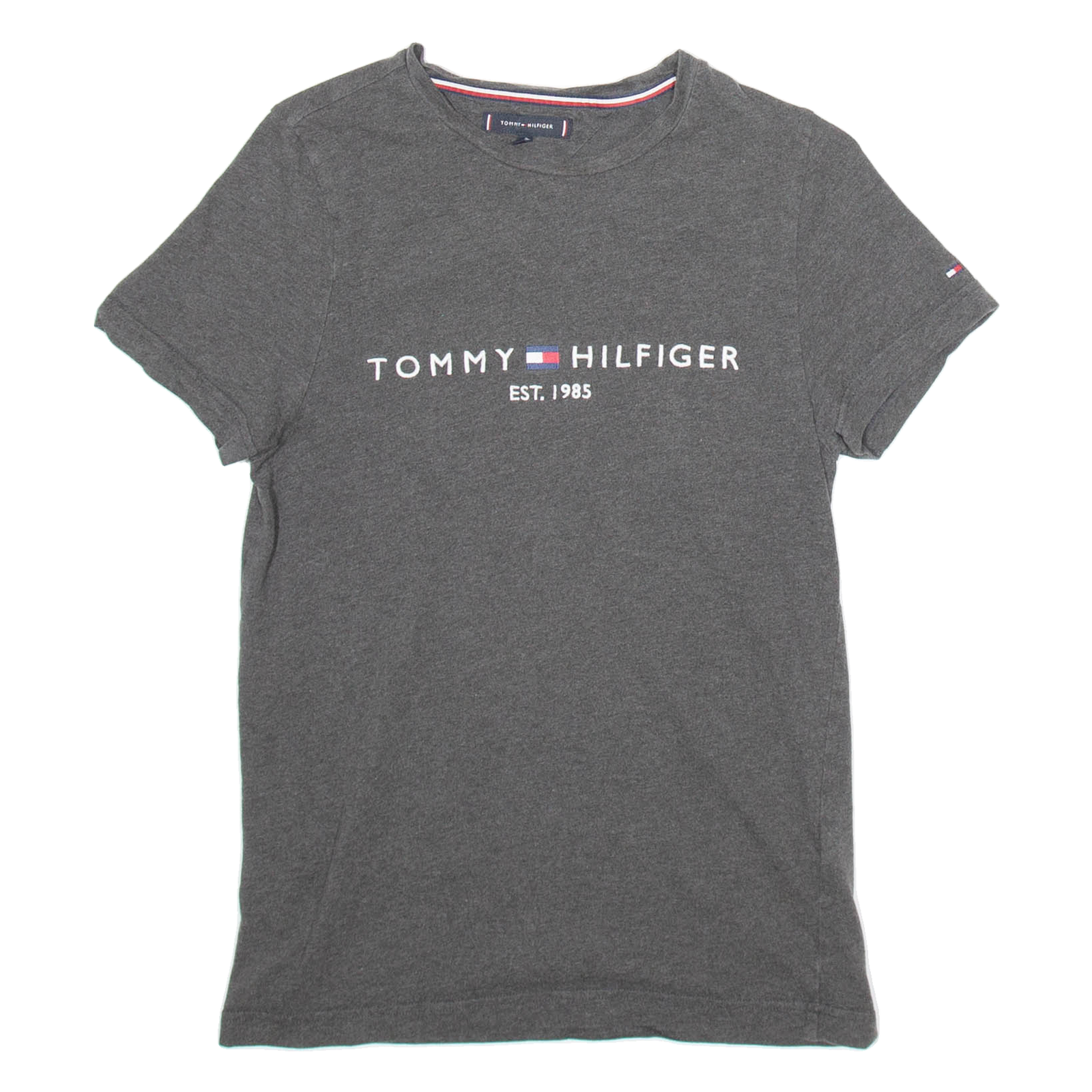 TOMMY HILFIGER Womens T-Shirt Grey XS Refurbished - N/A refurbished available on Cerqular