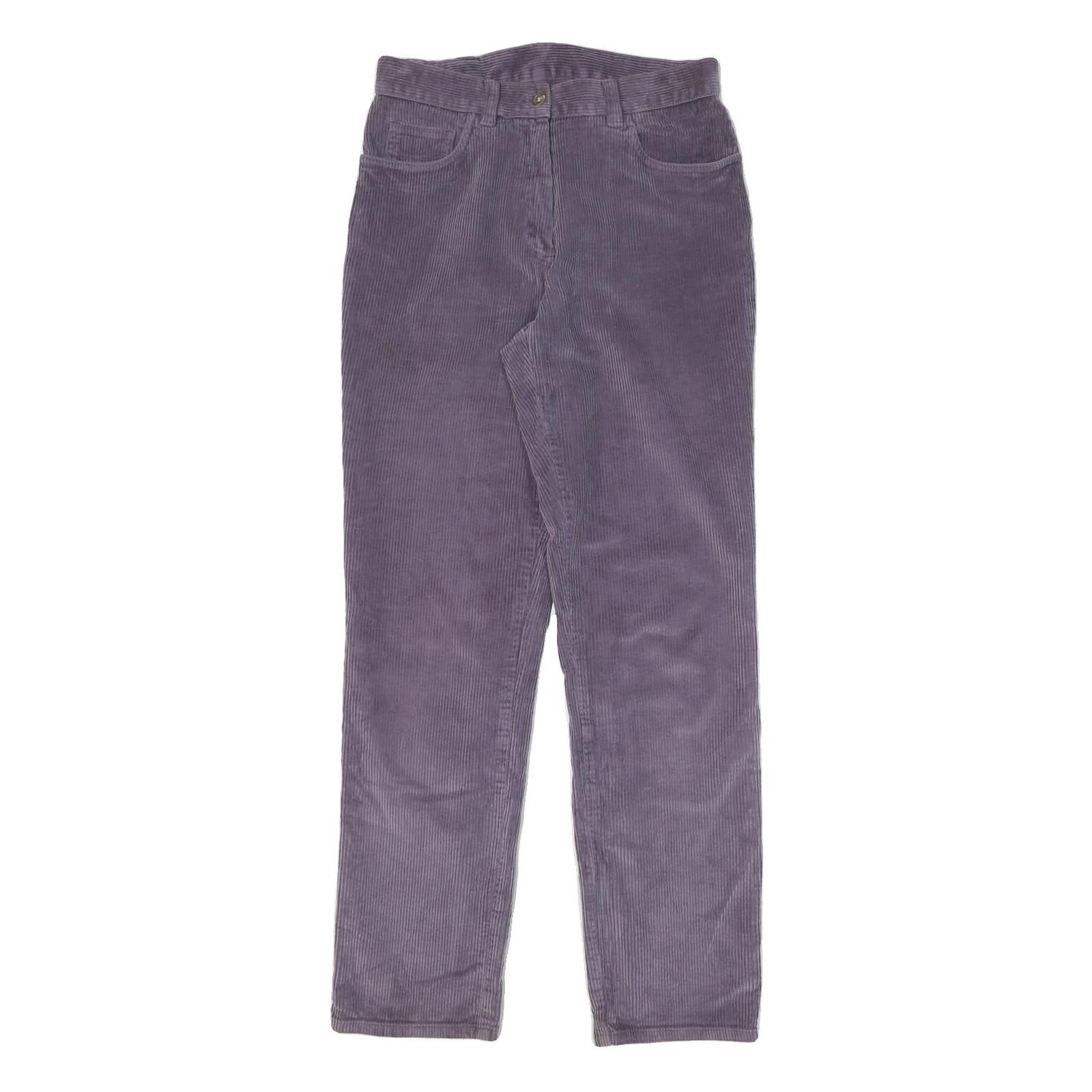 LAUREN RALPH LAUREN Womens Cotton Blend Purple Regular Fit Straight Trousers W26 Refurbished - N/A refurbished available on Cerqular