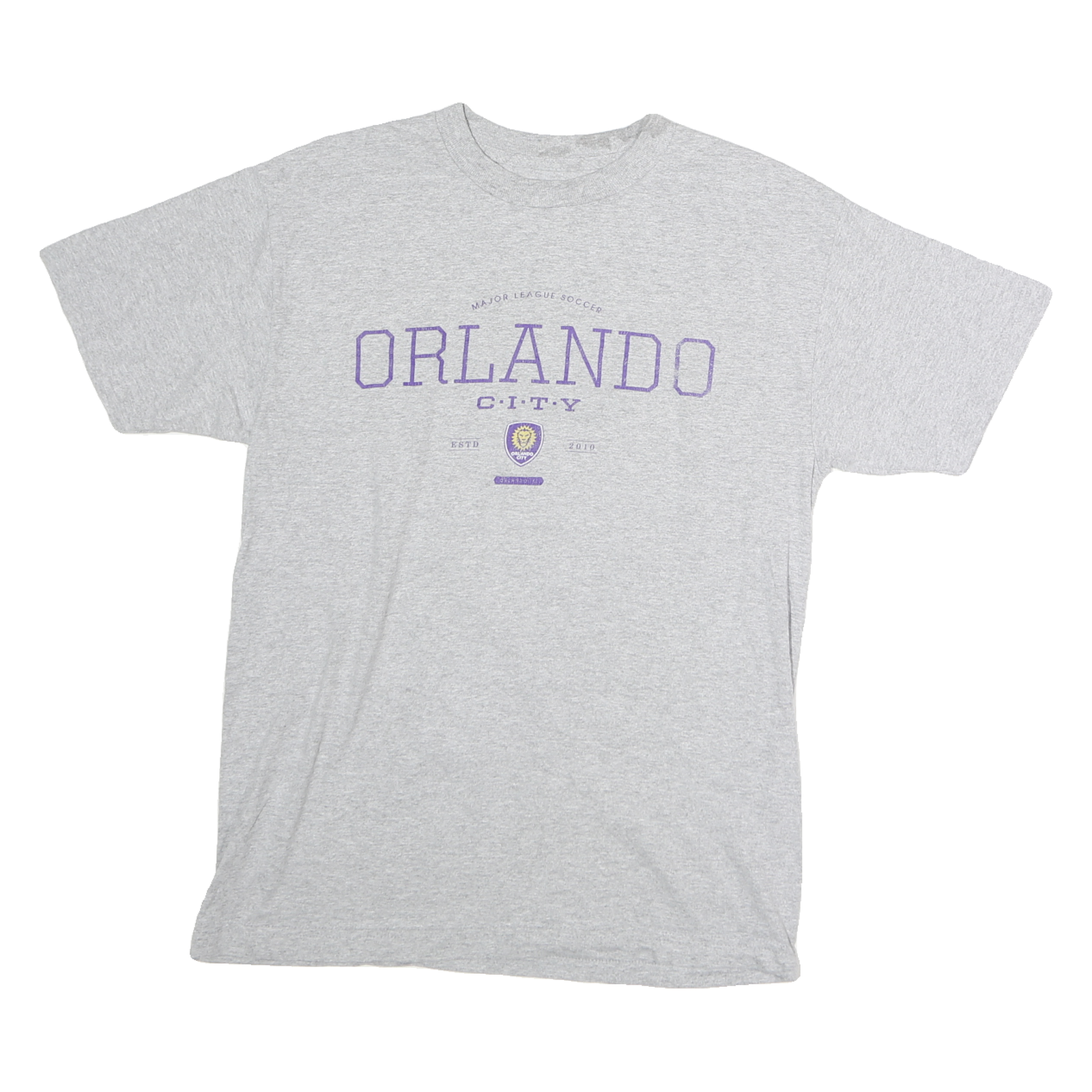 MLS Mens Grey Orlando City Graphic T-Shirt M Short Sleeve Crew Neck casual Refurbished - N/A refurbished available on Cerqular