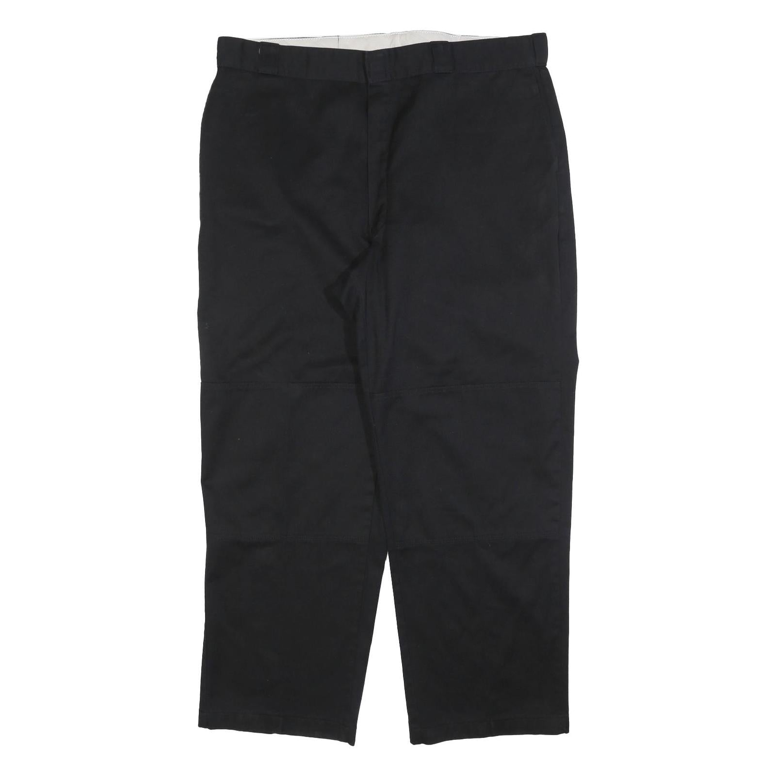 DICKIES Mens Cotton Blend Black Relaxed Straight Trousers W42 L32 Workwear Zip Refurbished - N/A refurbished available on Cerqular