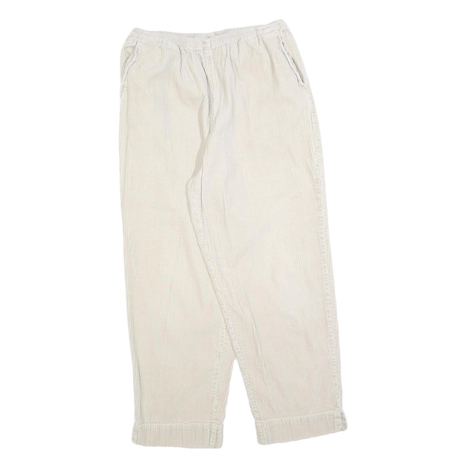 BLAIR Womens Cotton Blend Cream Relaxed Straight Trousers W30 L27 Casual Comfort Refurbished - N/A refurbished available on Cerqular