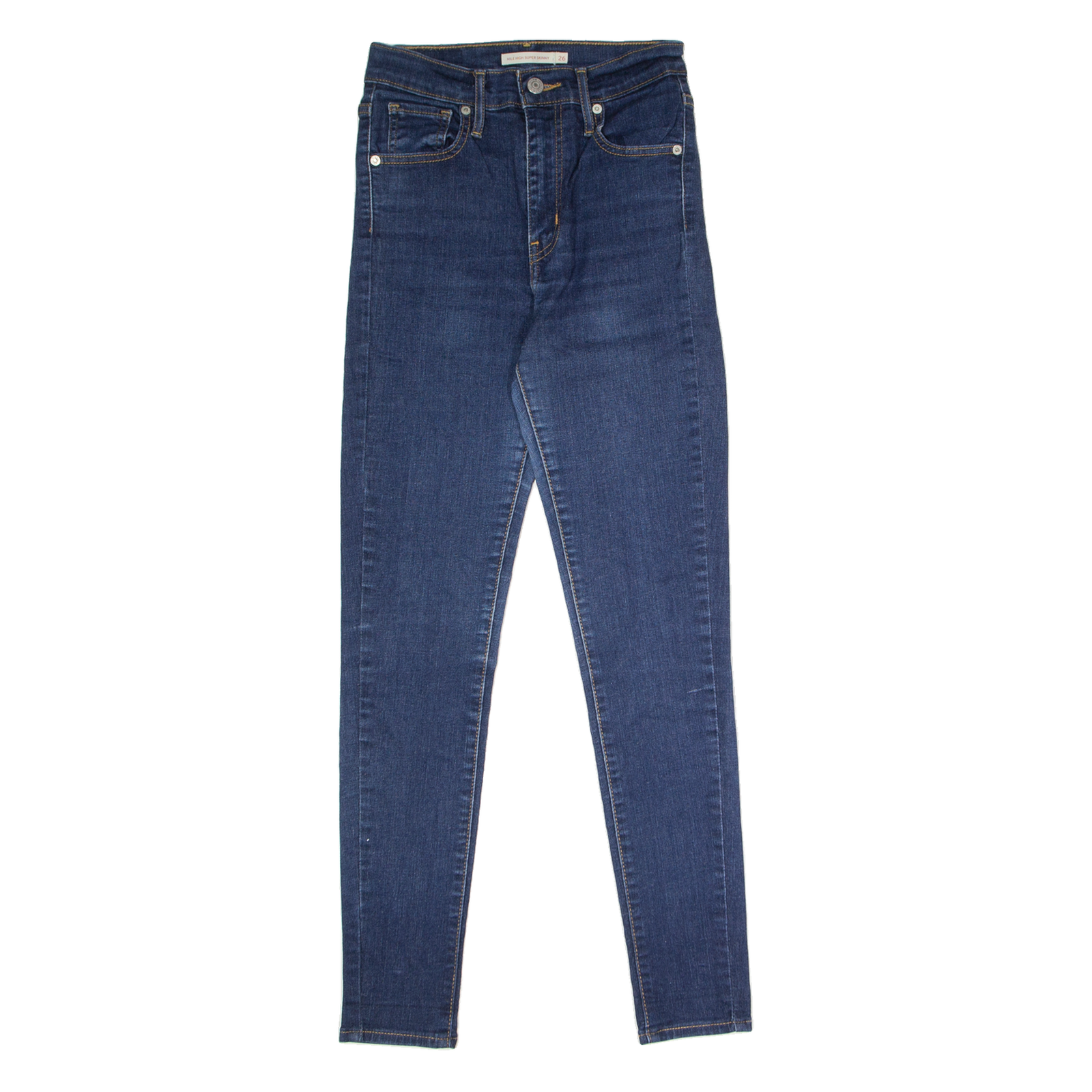 LEVI'S Mile High Super Womens Jeans Blue Regular Skinny W26 L28 Refurbished - N/A refurbished available on Cerqular