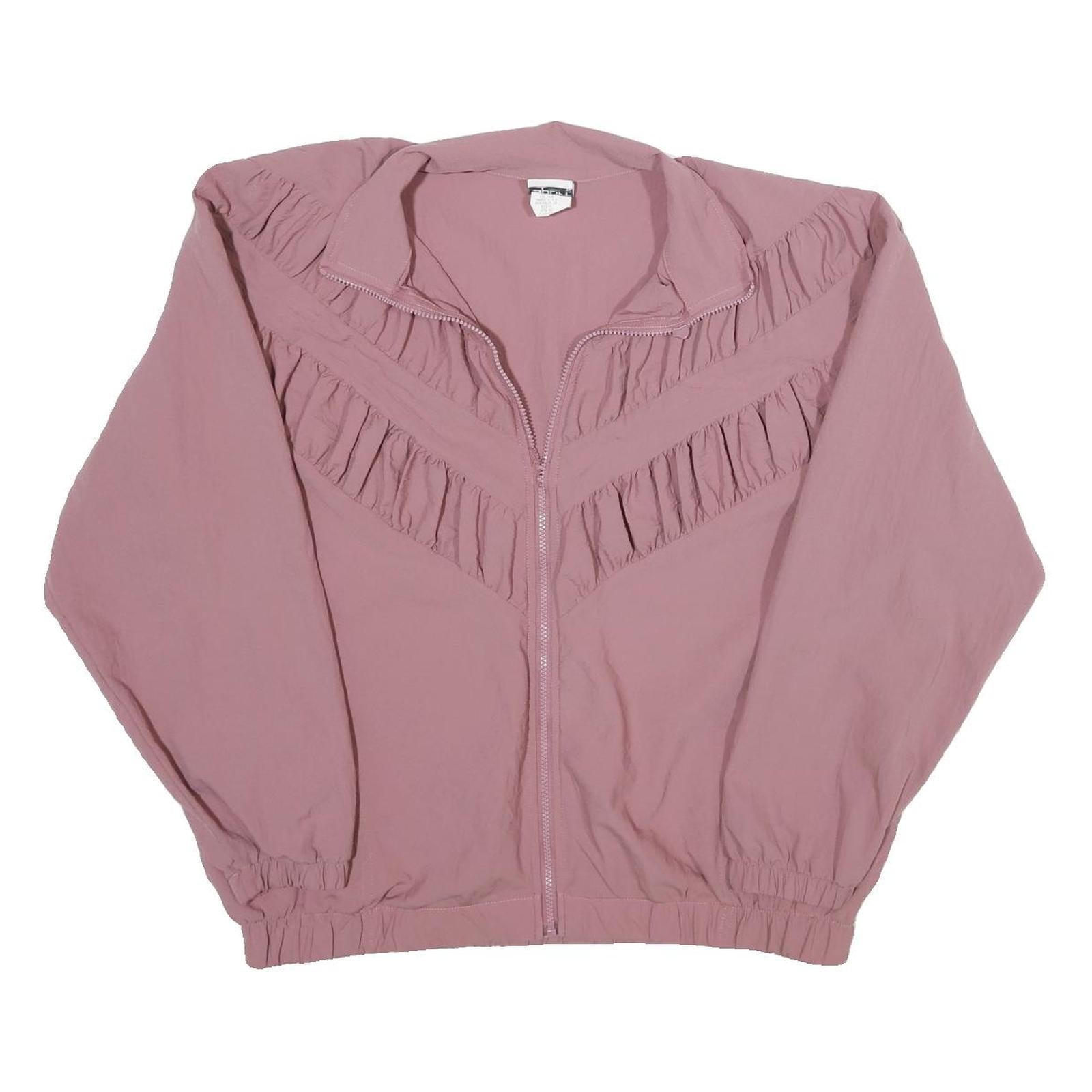 TEDDI SPORT Womens Pink Jacket L Polyester Plain Zip Zip-Up Casual lightweight Refurbished - N/A refurbished available on Cerqular