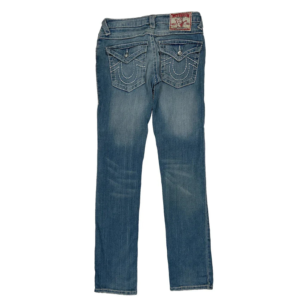 True Religion Skinny Fit Jeans - 30W UK 8 Blue Cotton Refurbished - Thrifted (note: this is a term often used to describe second- refurbished available on Cerqular