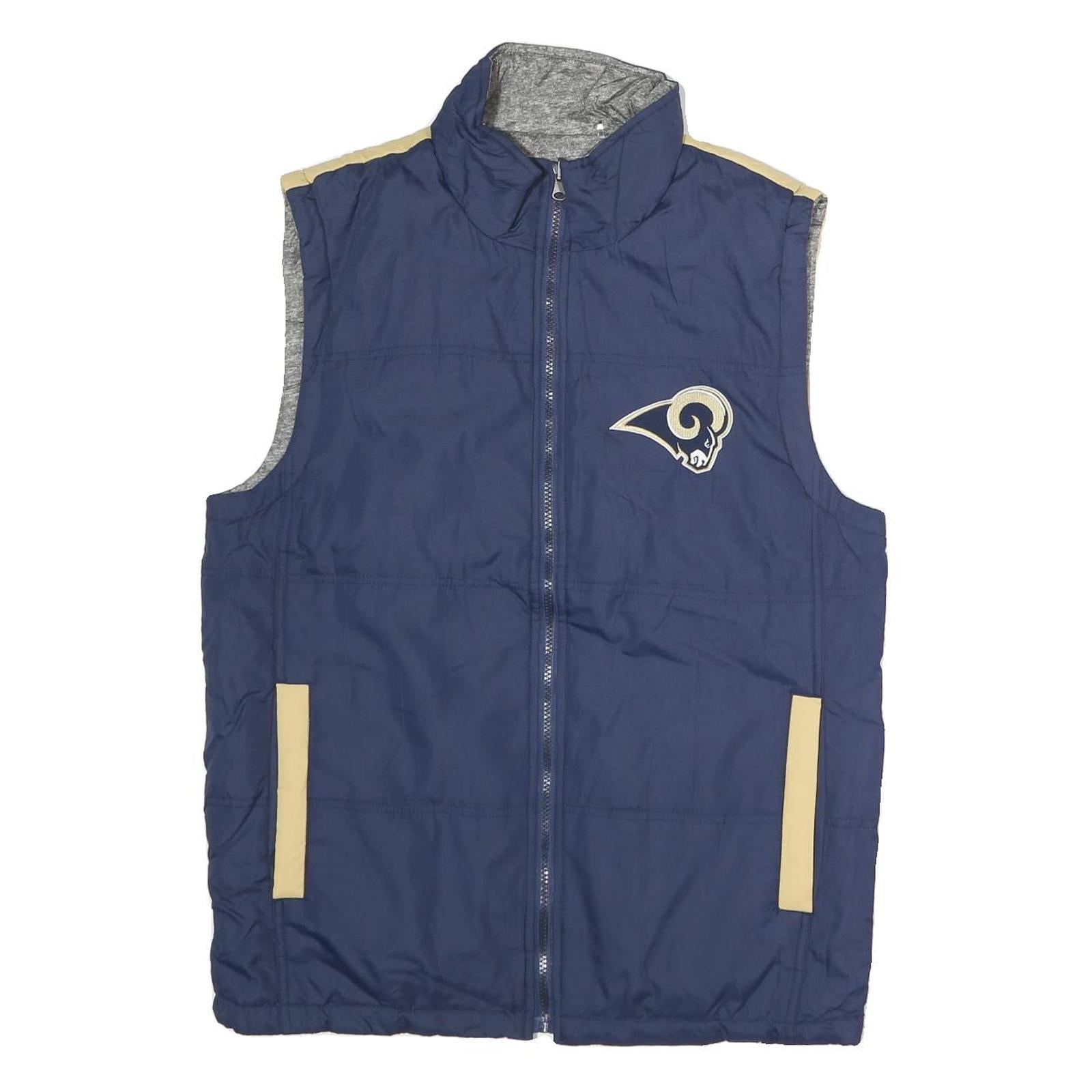 Buy NFL Mens Navy & Beige Los Angeles Rams Quilted Reversible Jacket S Polyester Refurbished - $51.99 NFL Mens Navy & Beige Los Angeles Rams Quilted Reversible Jacket S Polyester Refurbished - N/A refurbished available on Cerqular