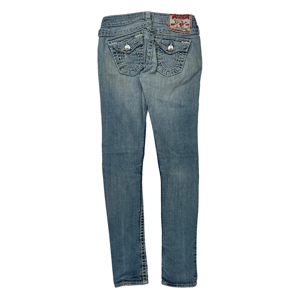 True Religion Skinny Jeans - 26W UK 4 Light Wash Cotton Blend Refurbished - Thrifted (note: this is a term often used to describe second- refurbished available on Cerqular