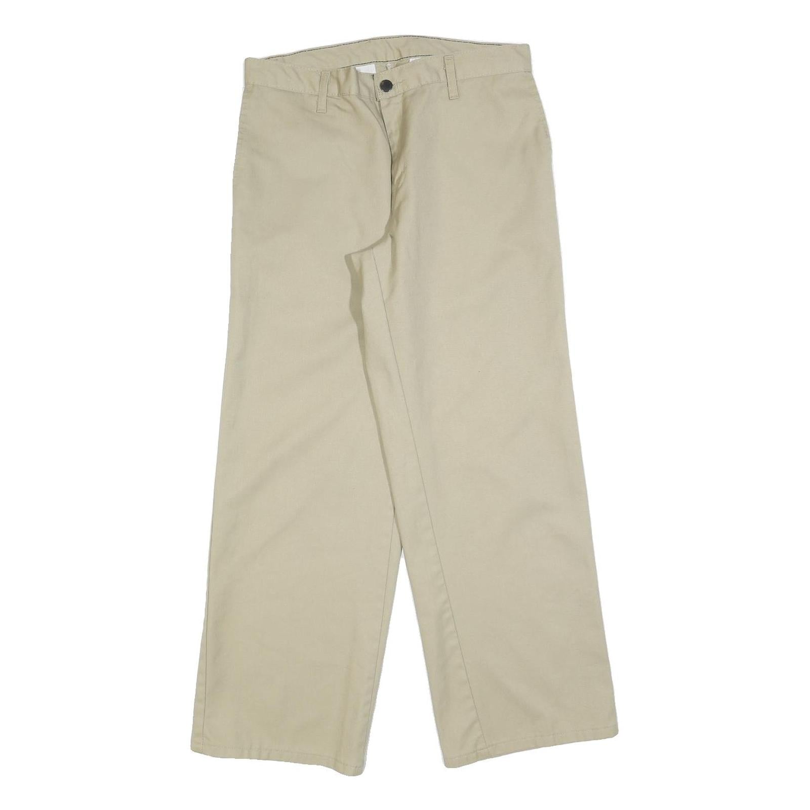 DICKIES Mens Cotton Blend Beige Relaxed Straight Trousers W32 L30 Workwear Refurbished - N/A refurbished available on Cerqular