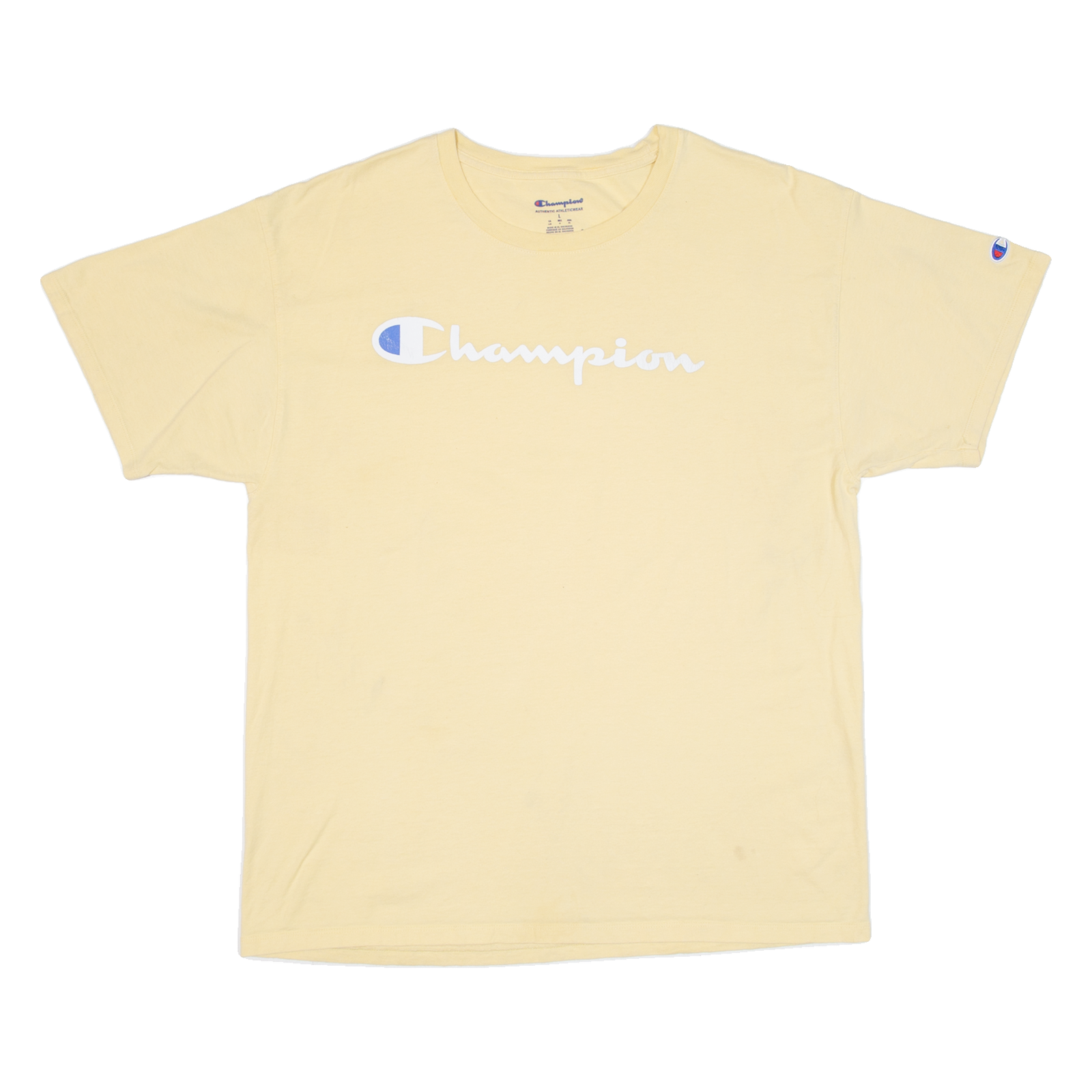 Buy CHAMPION Mens T-Shirt Yellow L Refurbished - $15.59 CHAMPION Mens T-Shirt Yellow L Refurbished - N/A refurbished available on Cerqular