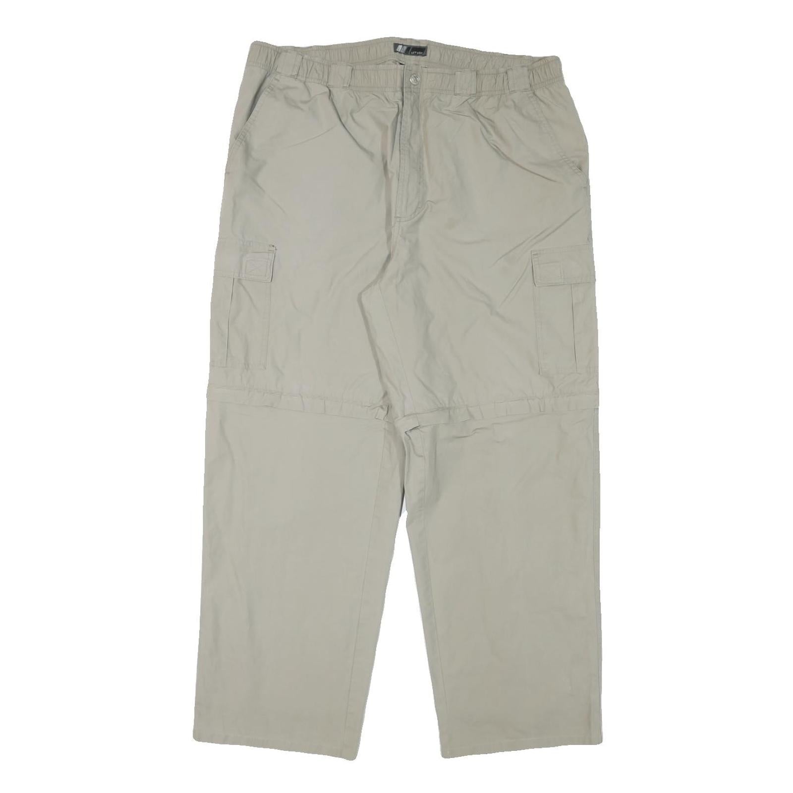 LGO Mens Relaxed Beige Polyester Blend Cargo Trousers W36 L28 Casual Outdoor Zip Refurbished - N/A refurbished available on Cerqular