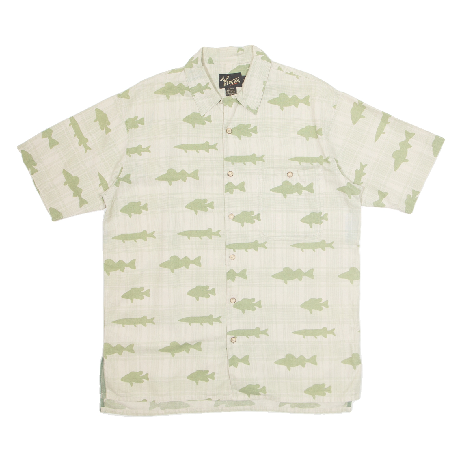 DICK IDOL Mens Shirt Green Crazy Pattern M Refurbished - N/A refurbished available on Cerqular