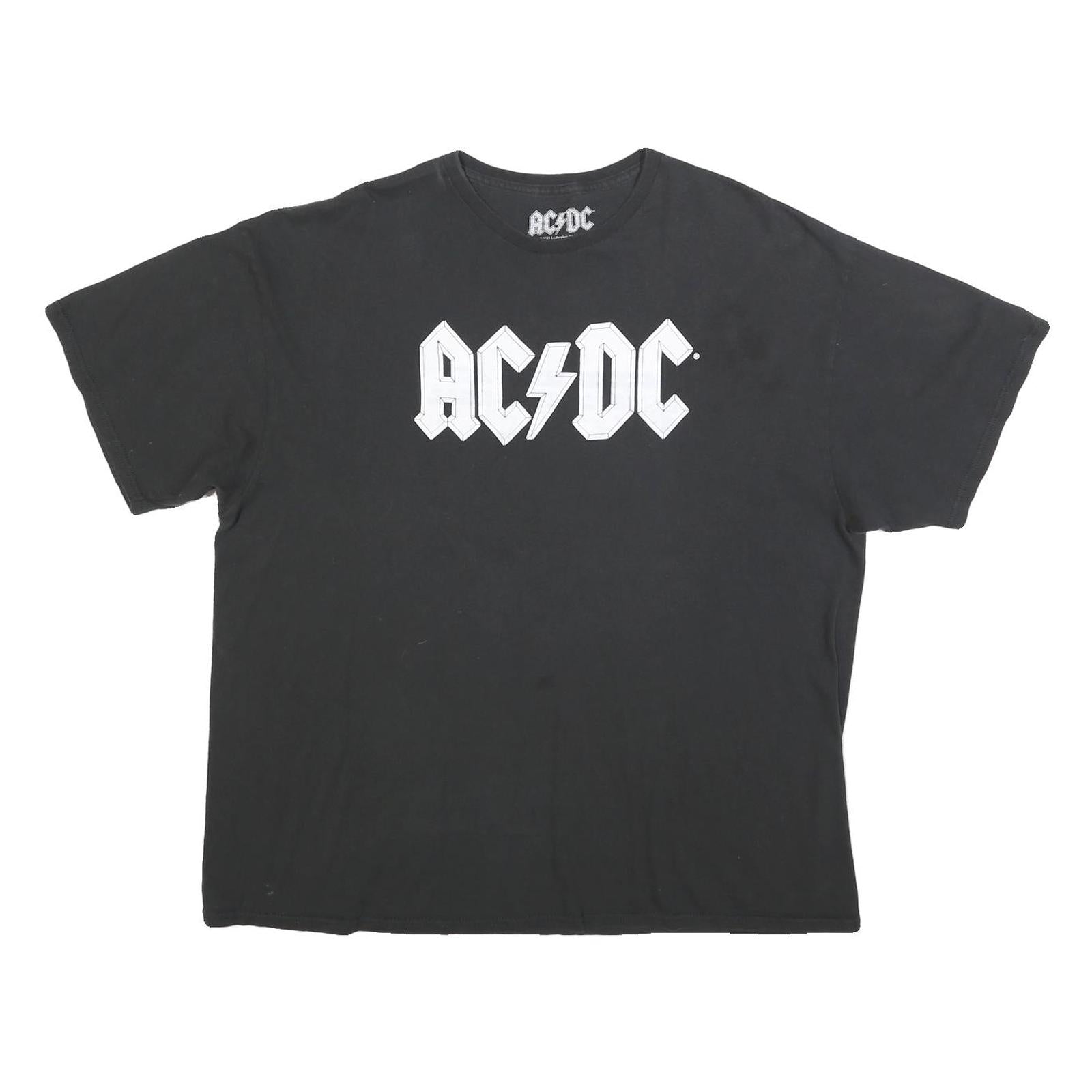 ACDC Mens Black Band T-Shirt 2XL Short Sleeve Crew Neck Rock Music Refurbished - N/A refurbished available on Cerqular