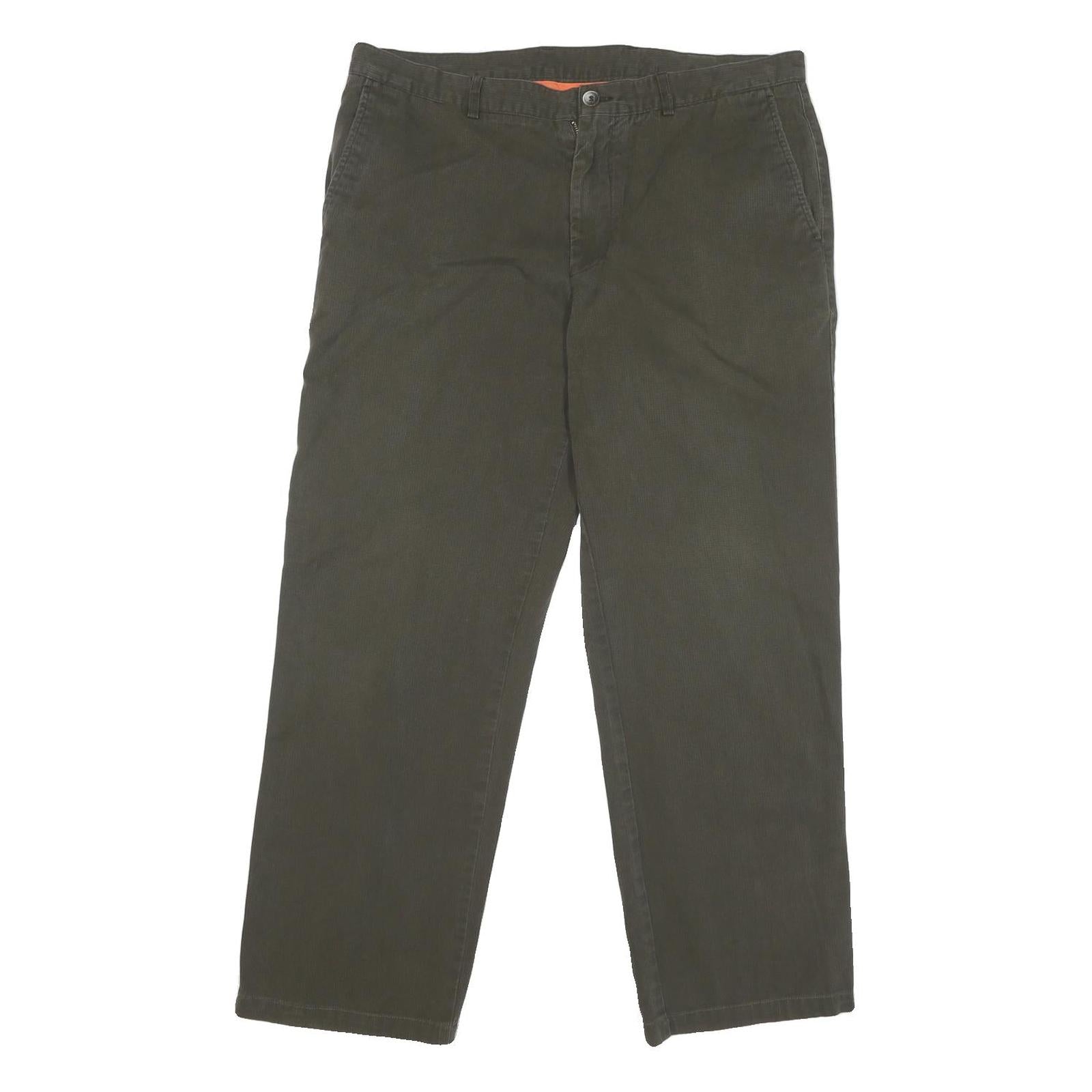 LACOSTE Mens Cotton Blend Dark Green Regular Straight Trousers W36 L28 Classic Refurbished - N/A refurbished available on Cerqular