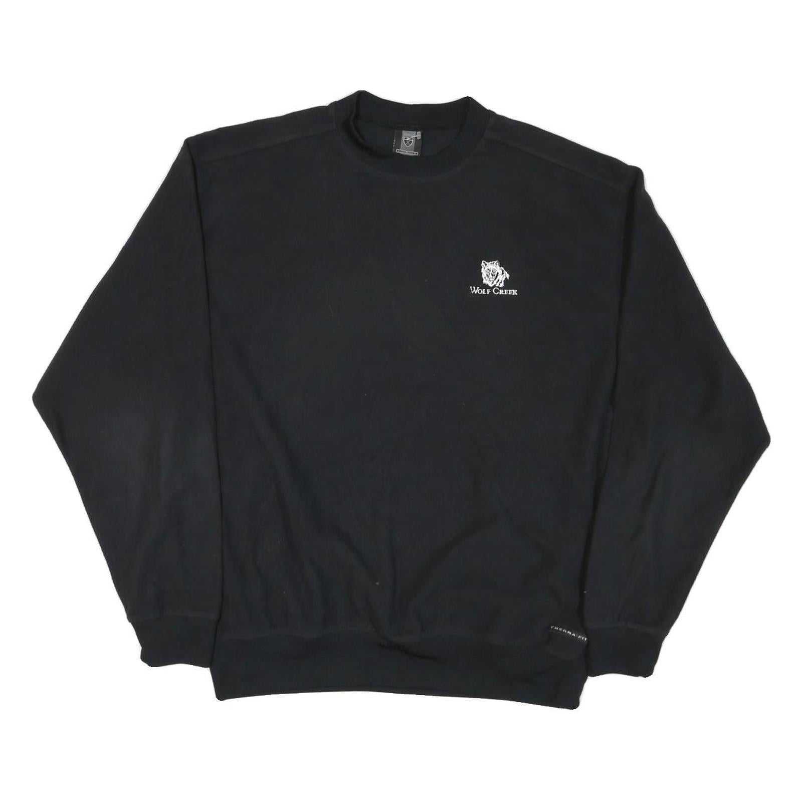 NIKE Mens Black Wolf Creek Crew Neck L Sweatshirt Polyester Blend Casual Refurbished - N/A refurbished available on Cerqular