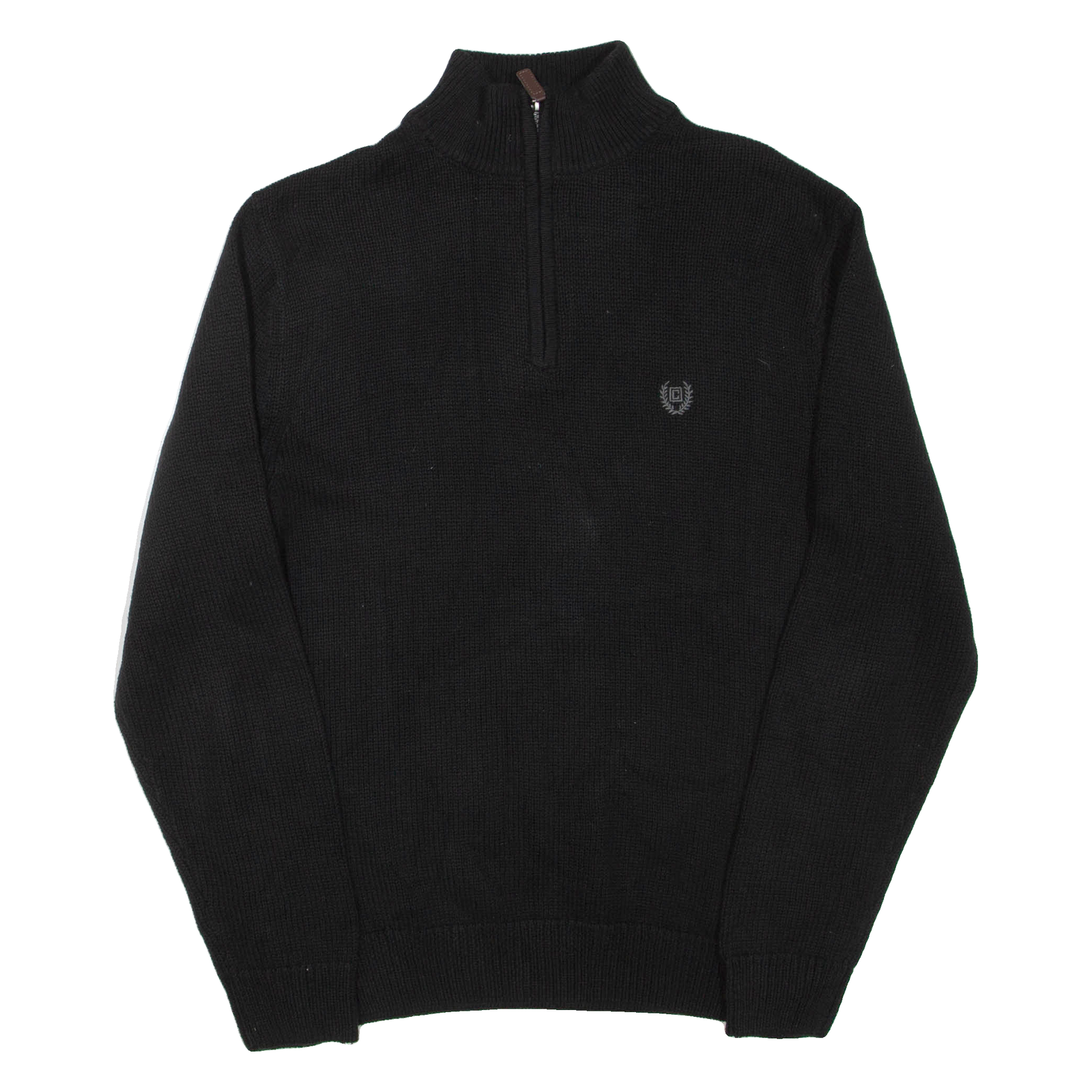 CHAPS Mens Jumper Black 1/4 Zip Tight Knit M Refurbished - N/A refurbished available on Cerqular
