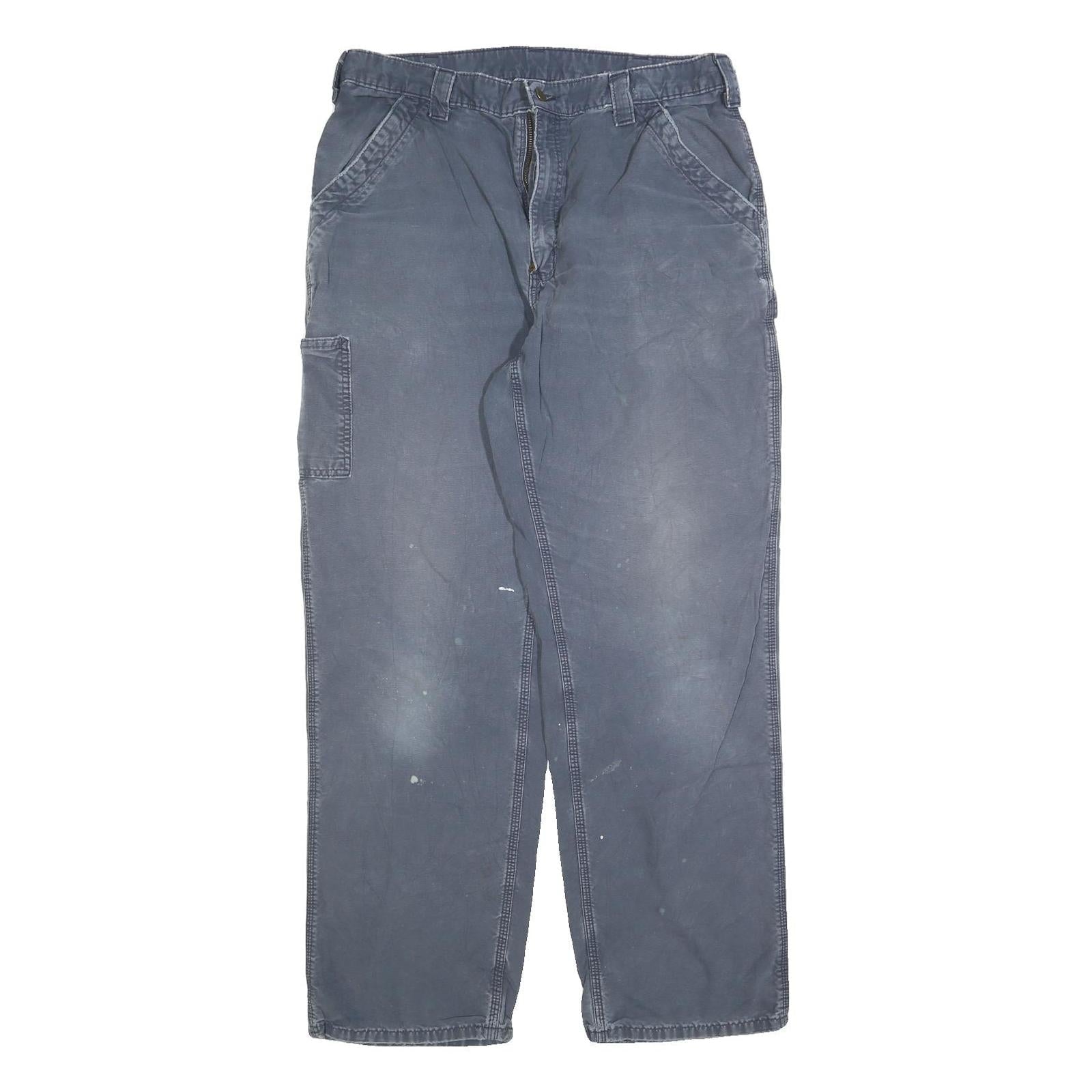 CARHARTT Mens Relaxed Blue Jeans Cotton Blend Zip W36 L34 Workwear Utility Refurbished - N/A refurbished available on Cerqular