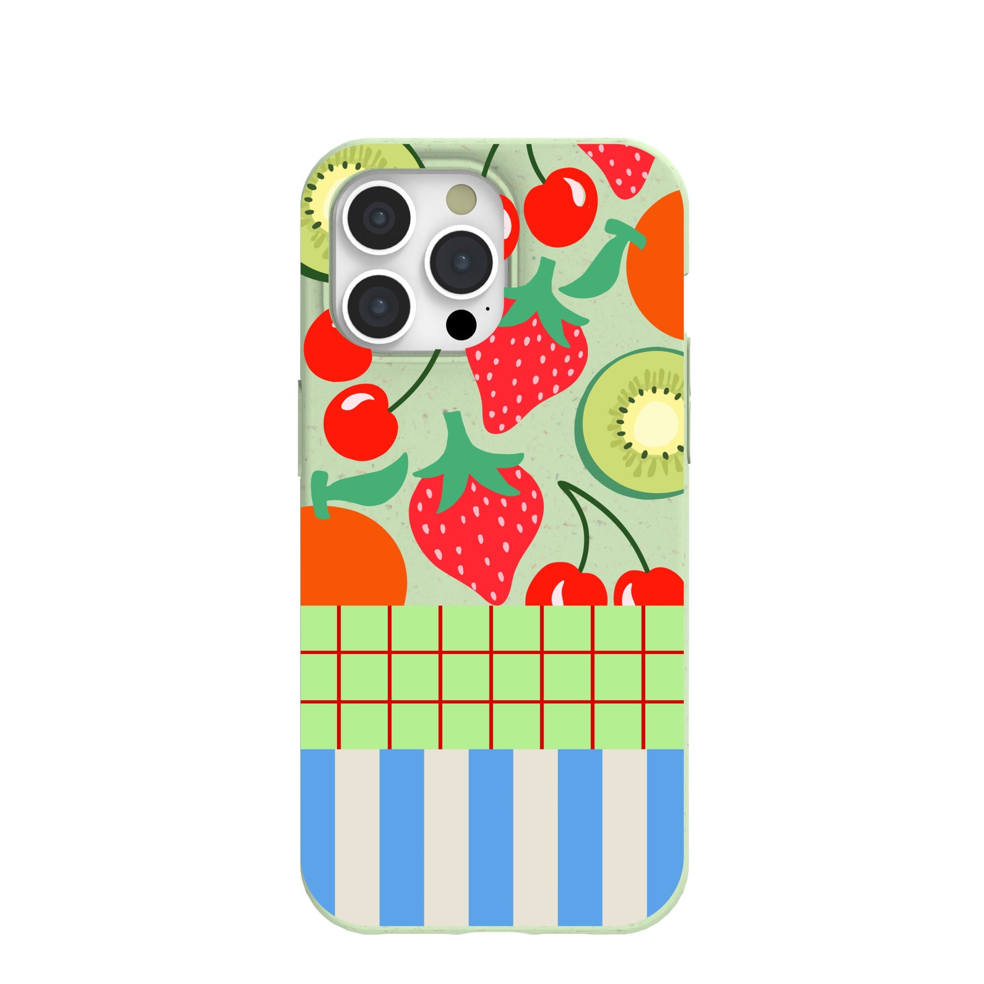 Sage Green Fresh Picnic iPhone 15 Pro Max Case Refurbished - Pela Case refurbished available on Cerqular