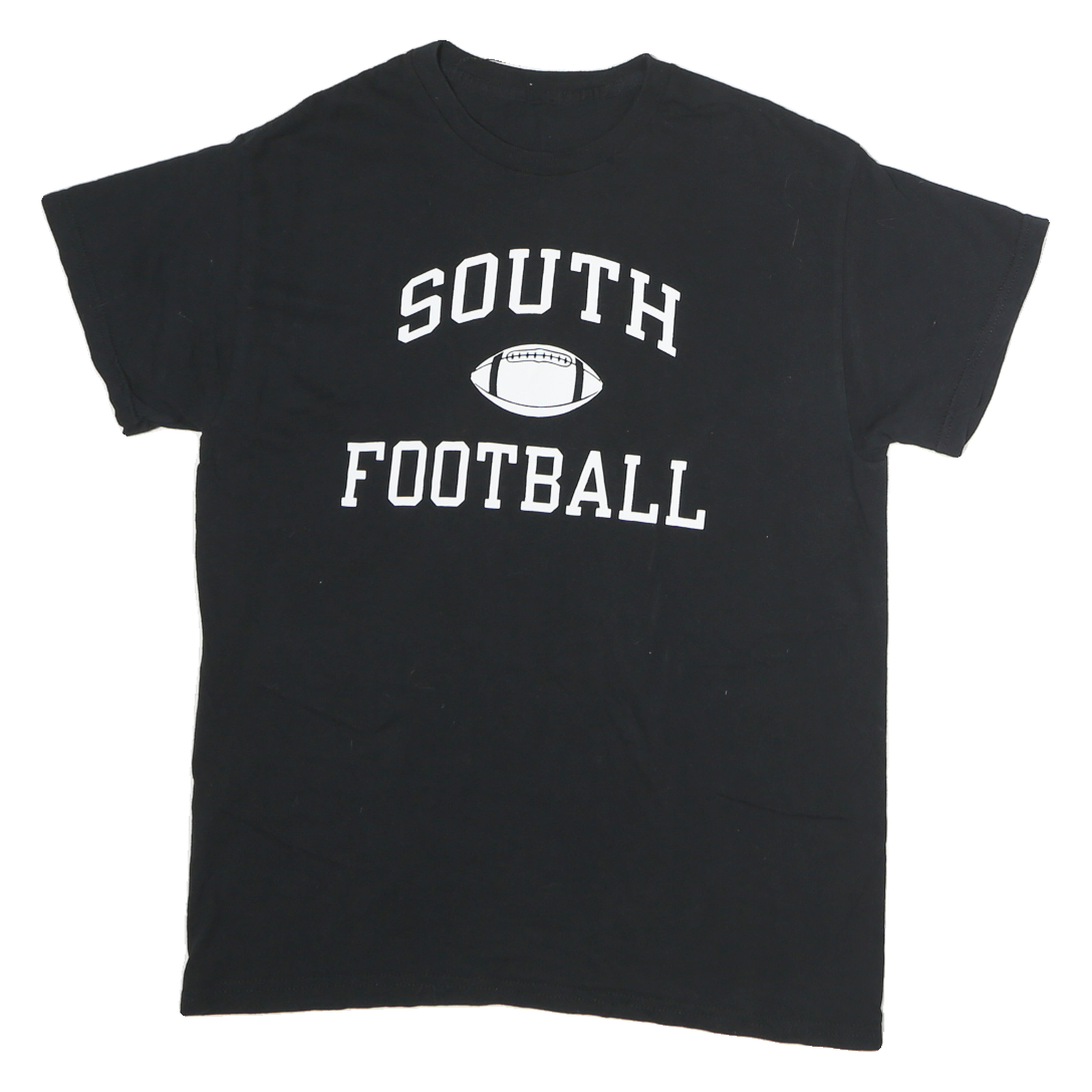 Mens Black South Football Graphic T-Shirt S Short Sleeve Crew Neck Casual Cotton Refurbished - N/A refurbished available on Cerqular