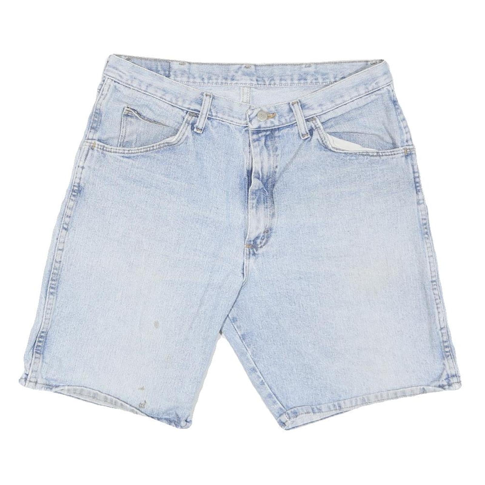 WRANGLER Mens Shorts Blue Casual Denim L W34 Cotton Blend Summer Wear Refurbished - N/A refurbished available on Cerqular