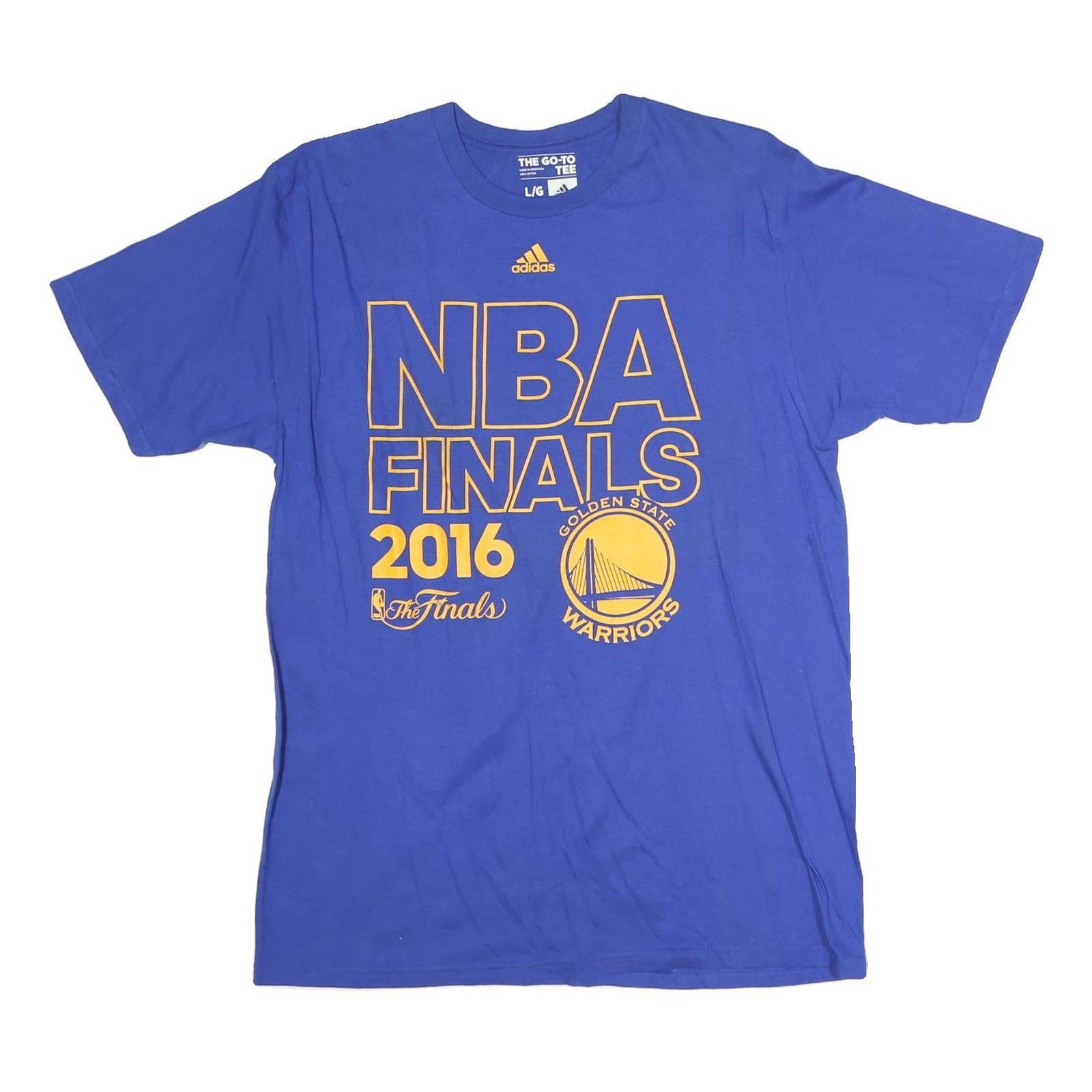 ADIDAS Mens Blue NBA Finals 2016 Graphic T-Shirt L Crew Neck Short Sleeve Refurbished - N/A refurbished available on Cerqular