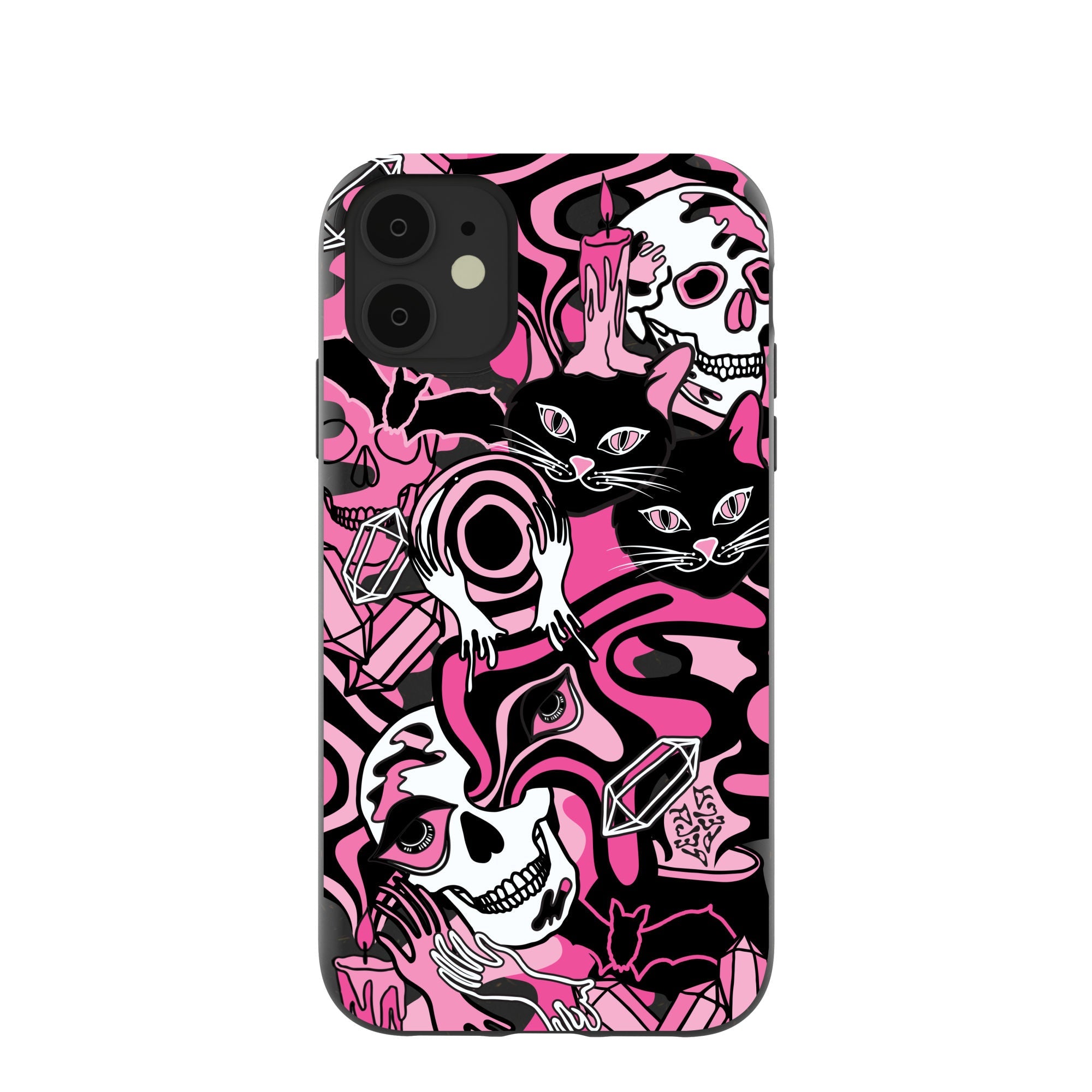Black Spellbound Ghouls iPhone 11 Case Refurbished - Pela Case refurbished available on Cerqular