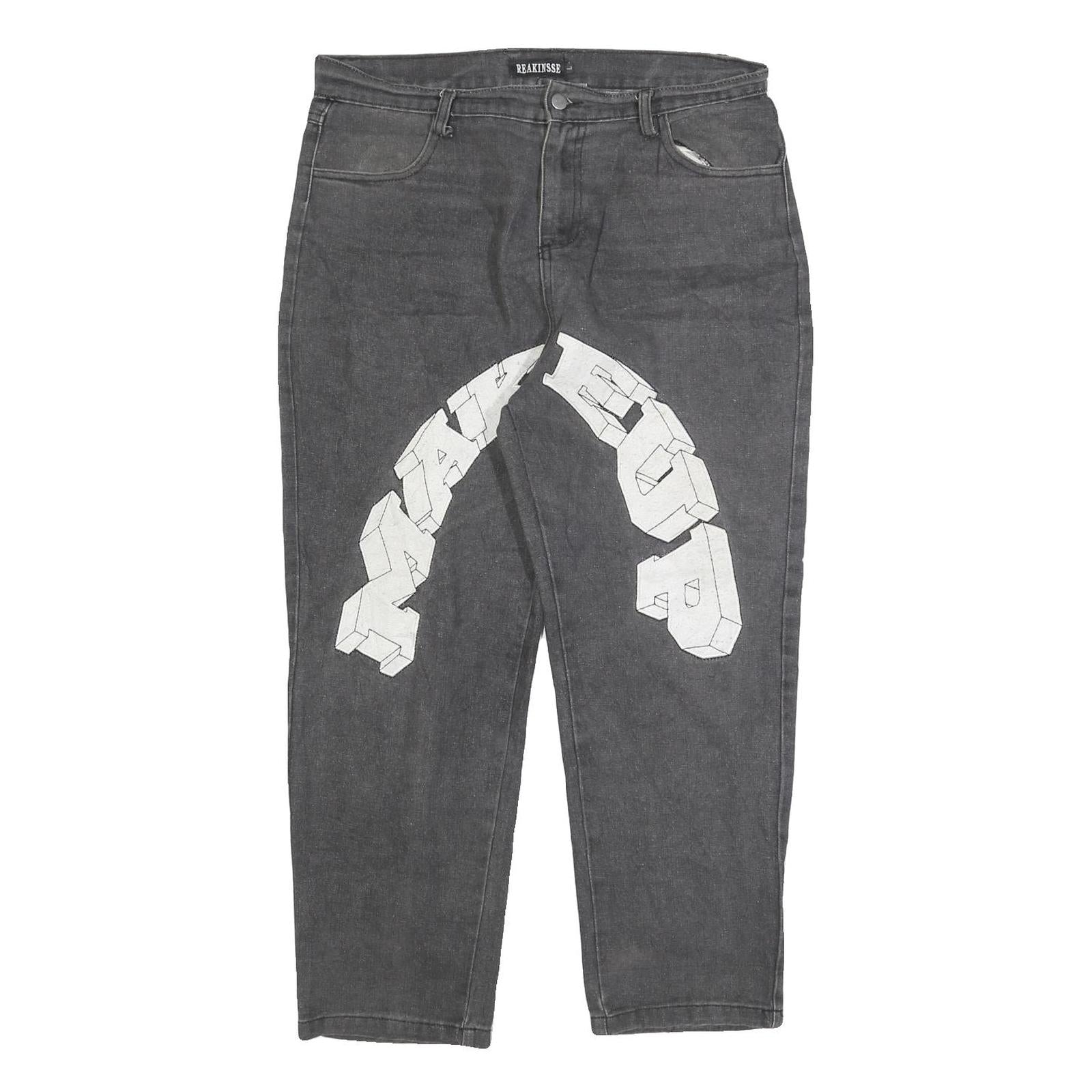 Buy REAKINESSE Womens Regular Fit Grey Denim Zip Jeans W36 L26 Star Patchwork Refurbished - $20.79 REAKINESSE Womens Regular Fit Grey Denim Zip Jeans W36 L26 Star Patchwork Refurbished - N/A refurbished available on Cerqular