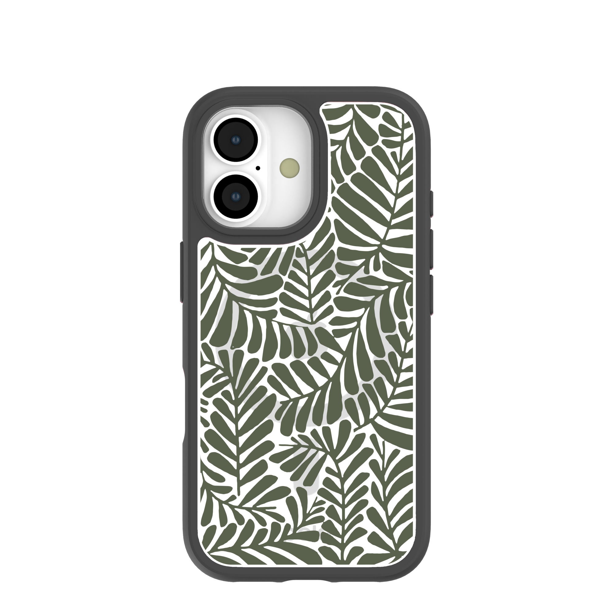 Clear Fern Dreams iPhone 17 Case With Noir Ridge (MagSafe included) Refurbished - Pela Case refurbished available on Cerqular