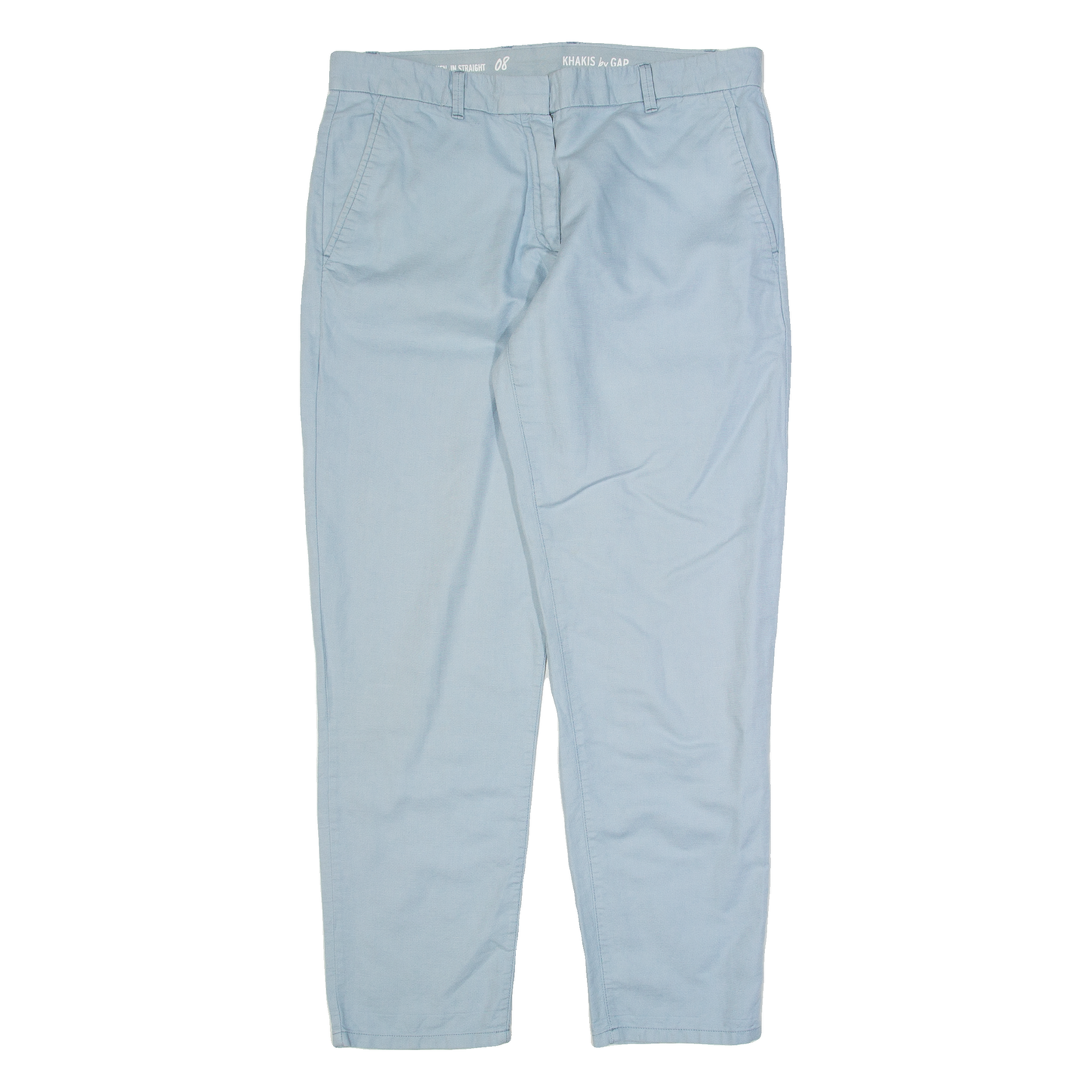 GAP Khaki Womens Trousers Blue Slim Straight Linen W32 L28 Refurbished - N/A refurbished available on Cerqular