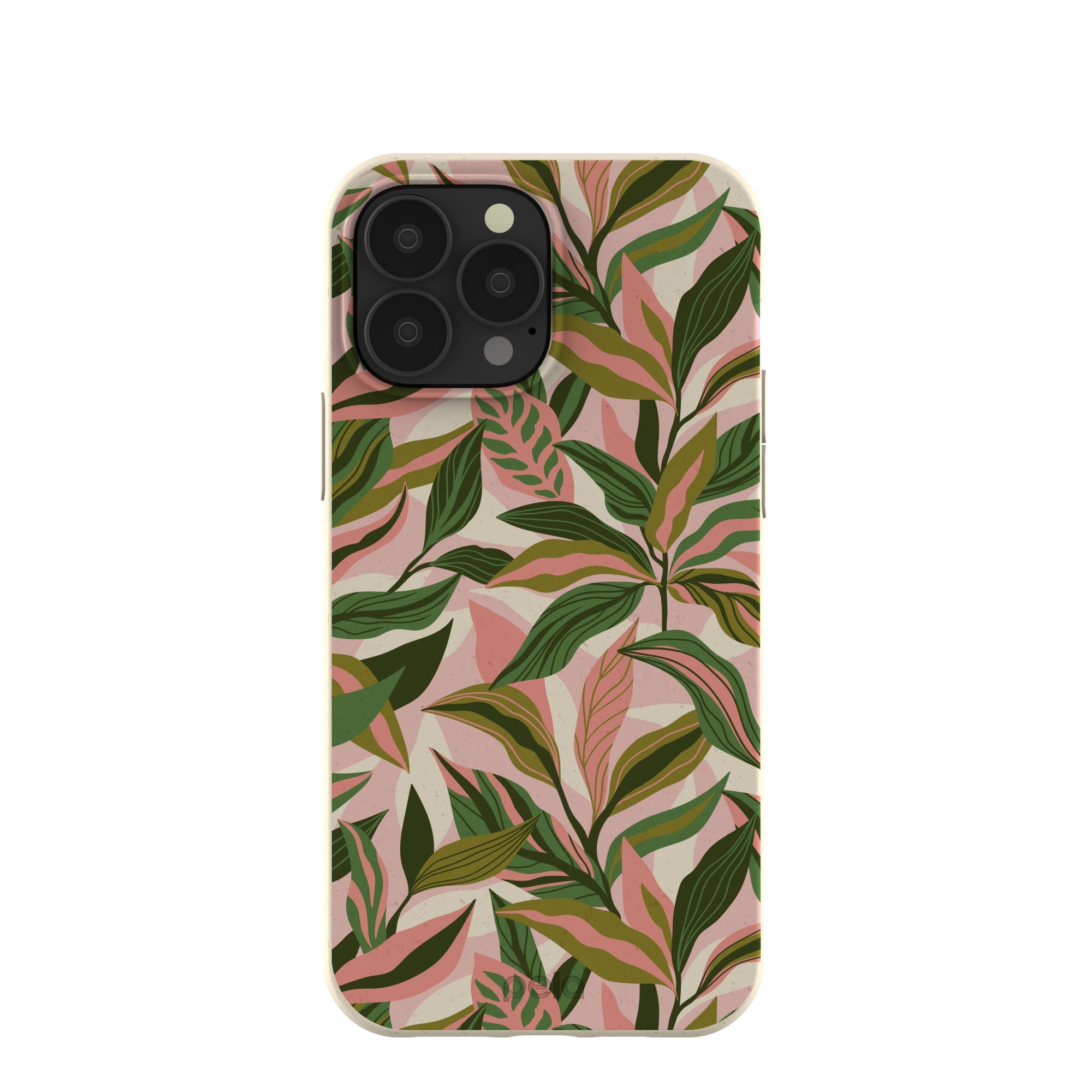London Fog Pink Botanics iPhone 13 Pro Max Case Refurbished - Pela Case refurbished available on Cerqular