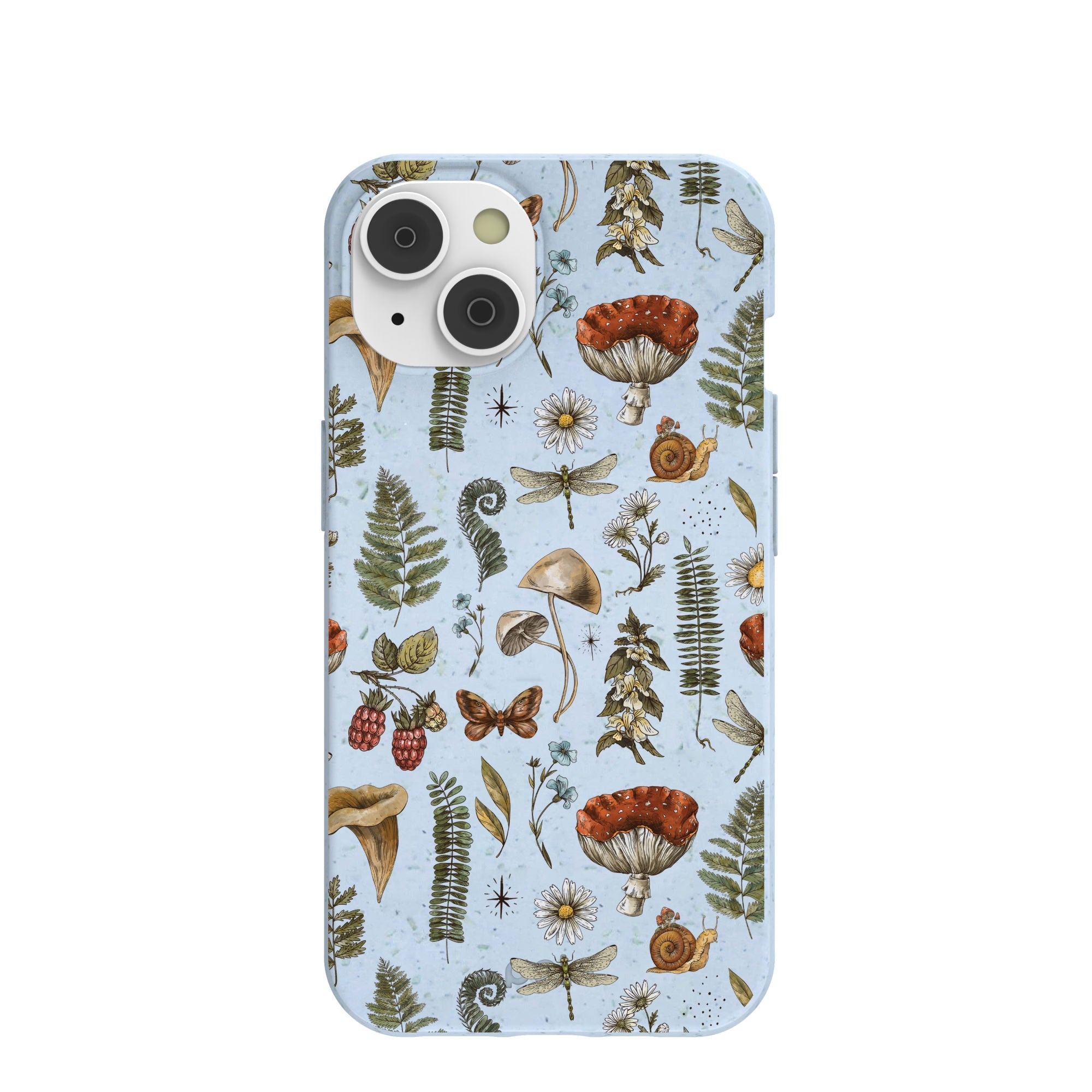 Powder Blue Nature walks iPhone 14/16e Case Refurbished - Pela Case refurbished available on Cerqular