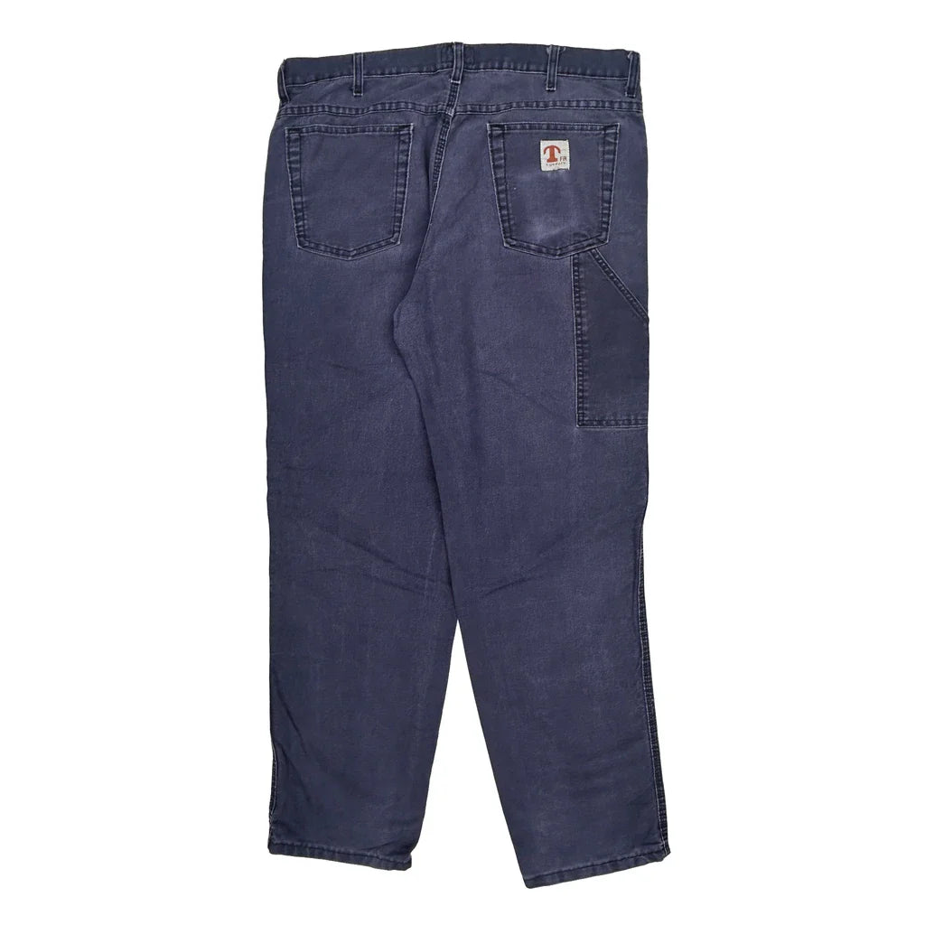 Tyndale Carpenter Trousers - 38W 32L Blue Cotton Refurbished - Thrifted (note: this is a term often used to describe second- refurbished available on Cerqular