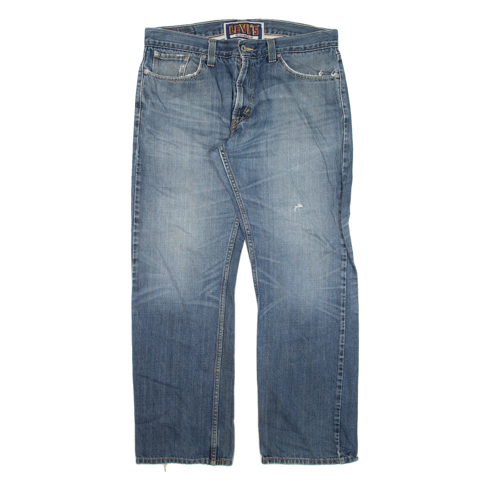 LEVI'S 514 Jeans Distressed Mens Blue Slim Straight W34 L30 Refurbished - N/A refurbished available on Cerqular