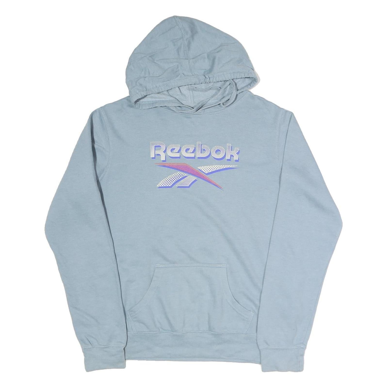 REEBOK Mens Blue Pullover Hoodie L Cotton Blend Casual Sportswear Refurbished - N/A refurbished available on Cerqular