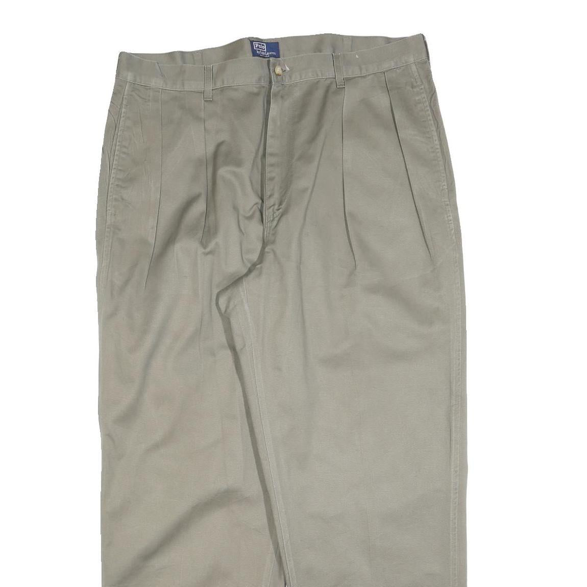 POLO RALPH LAUREN Mens Cotton Blend Beige Regular Fit Straight Leg Trousers W38 Refurbished - N/A refurbished available on Cerqular