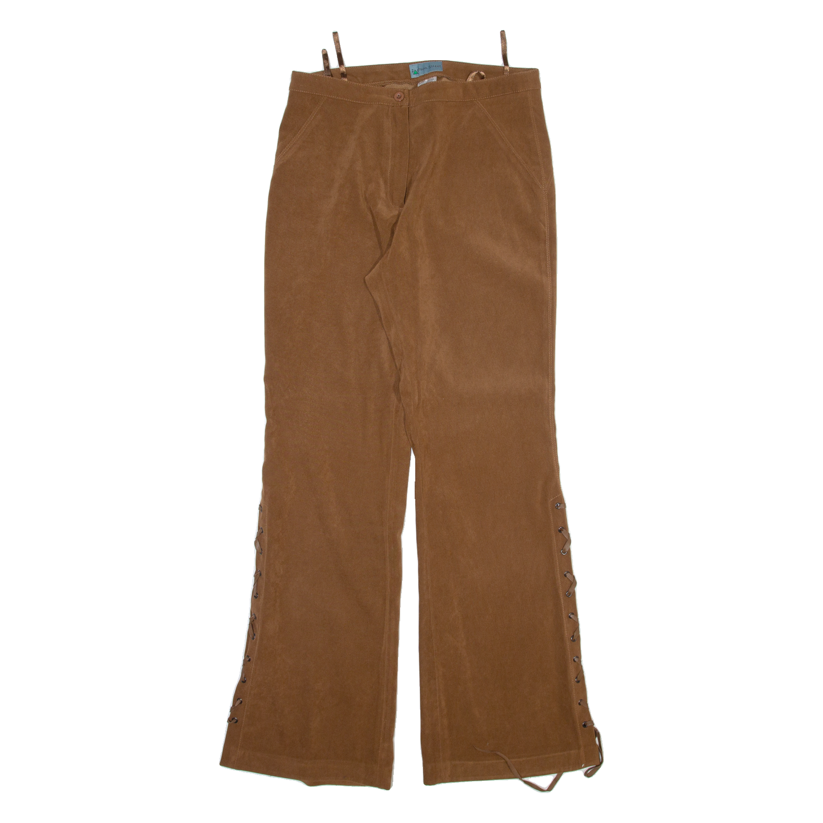 FASHION STREET Womens Trousers Brown Regular Bootcut W28 L30 Refurbished - N/A refurbished available on Cerqular
