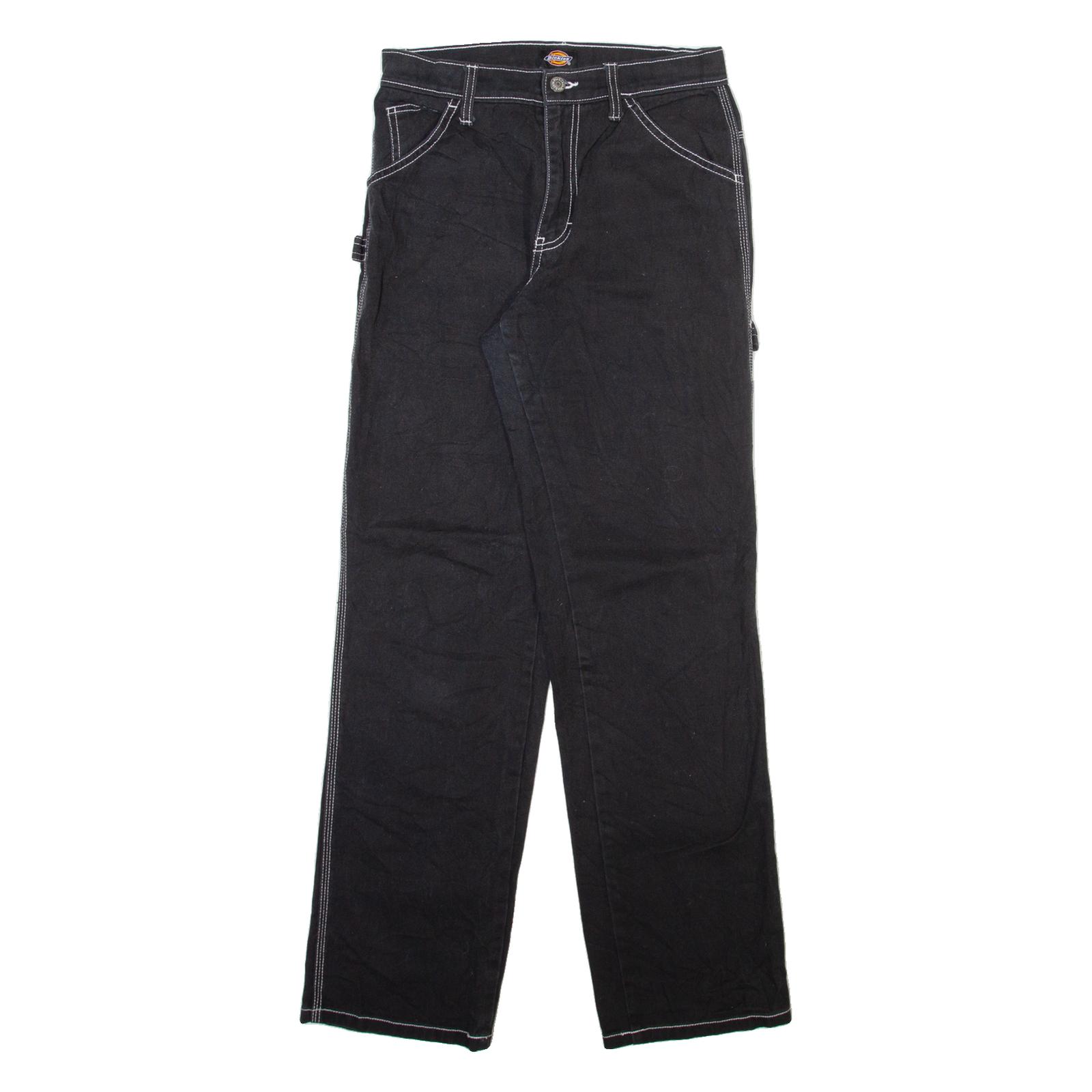 DICKIES Carpenter Womens Trousers Black Regular Straight W27 L30 Refurbished - N/A refurbished available on Cerqular